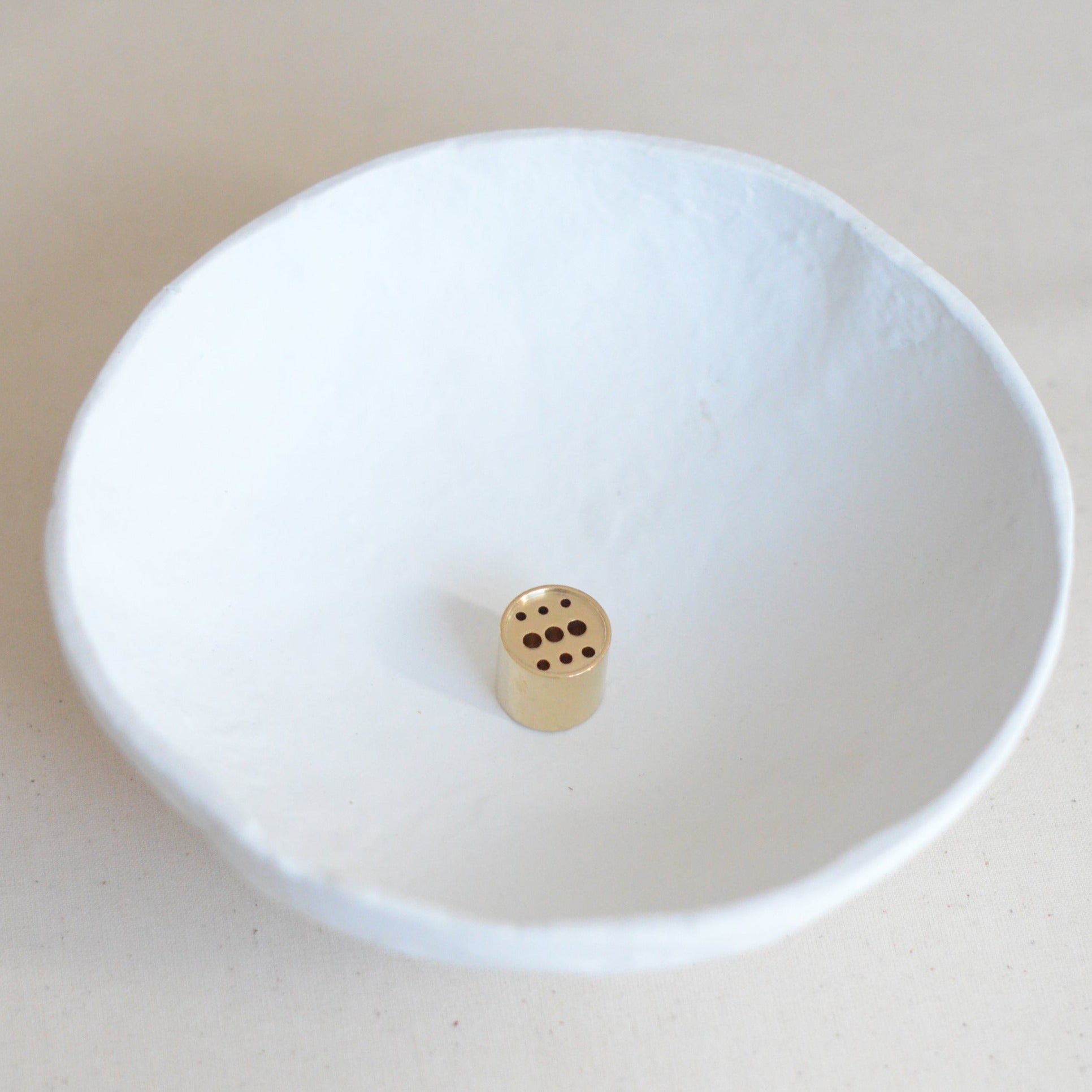 Cylinder Brass Incense Holder CEDAR AND MYRRH