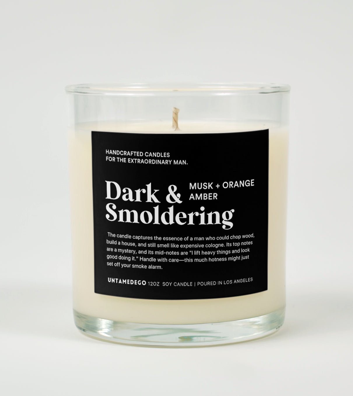 Dark And Smoldering Glass Candle - Candle For Him UntamedEgo LLC.