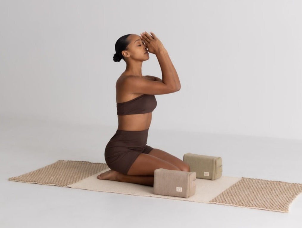 Diamond Yoga Mat - Clay & Cream 7mm okoliving