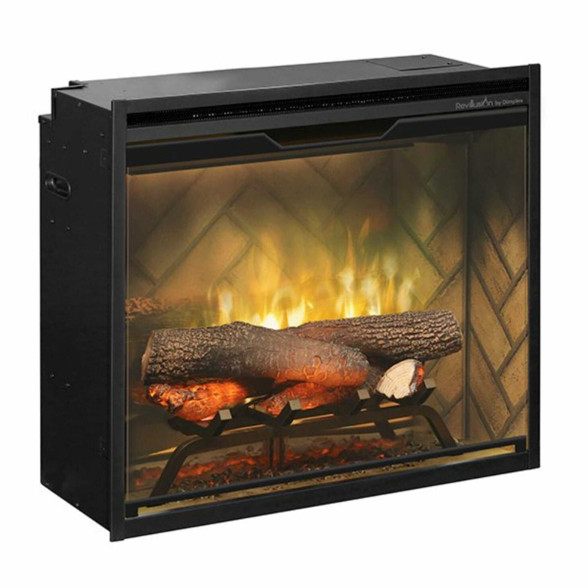Dimplex Revillusion Herringbone Brick Built - In Electric Firebox With Front Glass [RBF30/36/42] (SAK12893) SAKSBY WHOLESALE