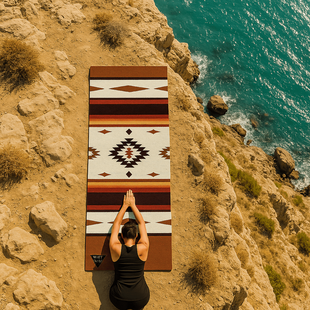 Elk Grove Yoga Mat – 6 mm Extra Thick, Double - Sided Non - Slip, Eco - Friendly PER with Earth - Tone Striped Design | Yune Yoga Yune Yoga