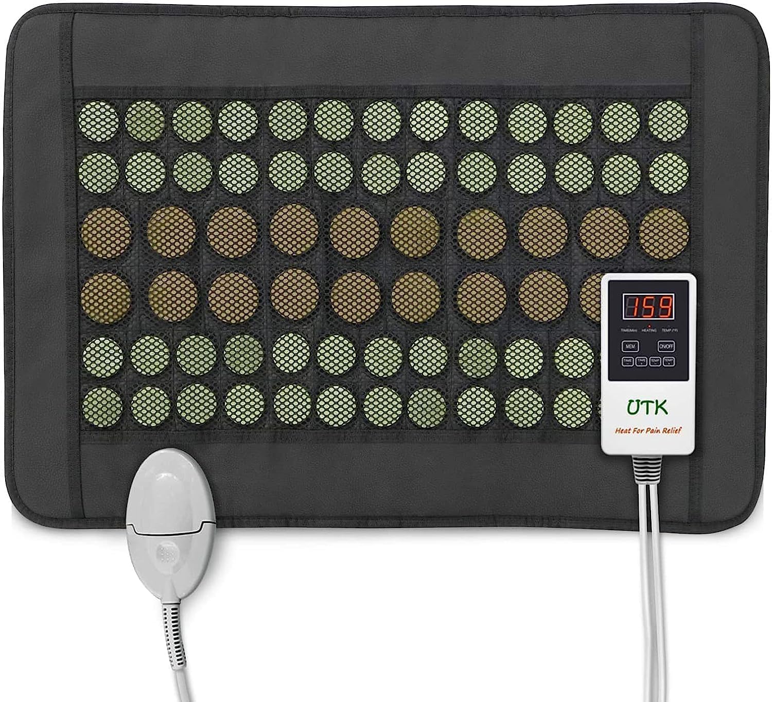 Far Infrared Natural Jade and Tourmaline Heating Pad, 23.5" x 16" iReliev