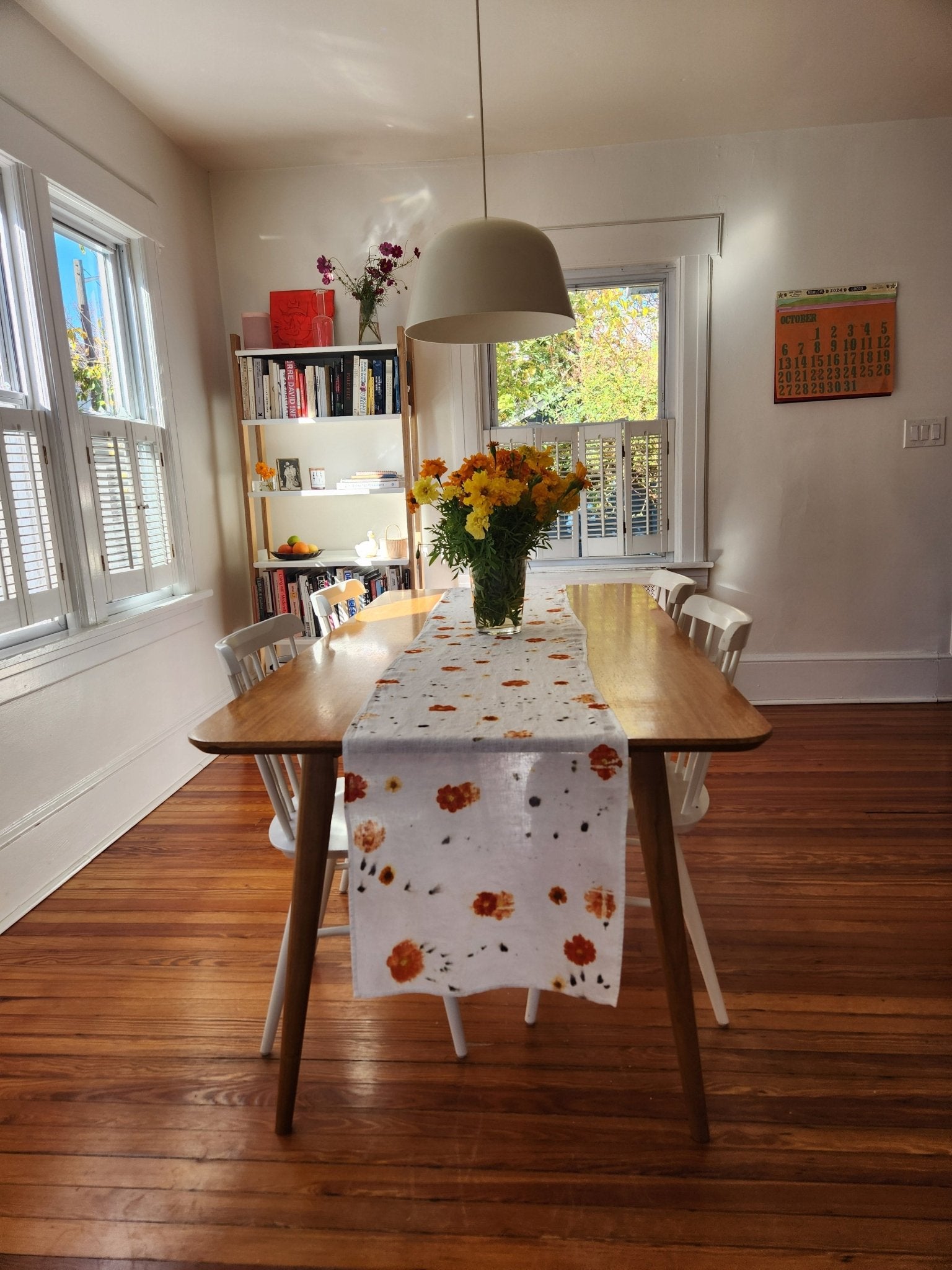 Flower - Printed Linen Table Runner dyekween