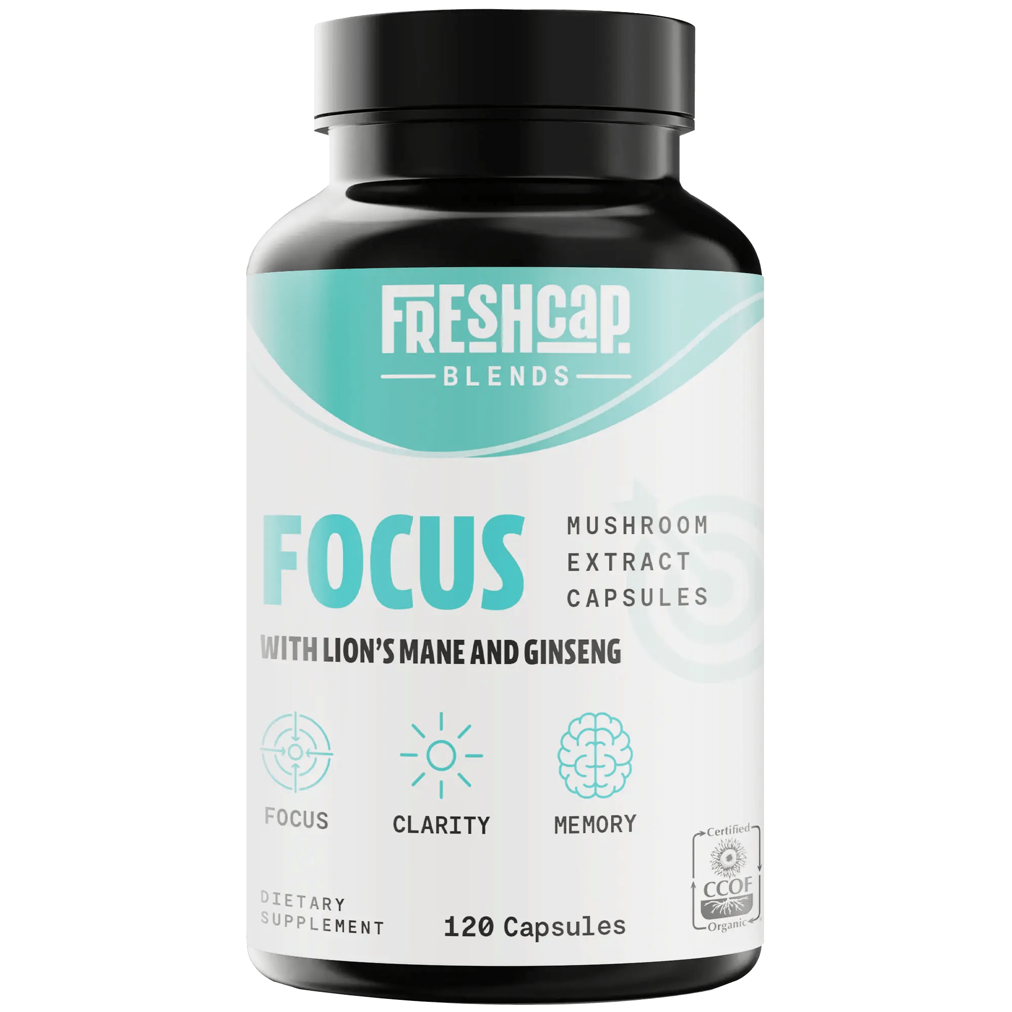Focus Blend Capsules, 120ct FreshCap Mushrooms