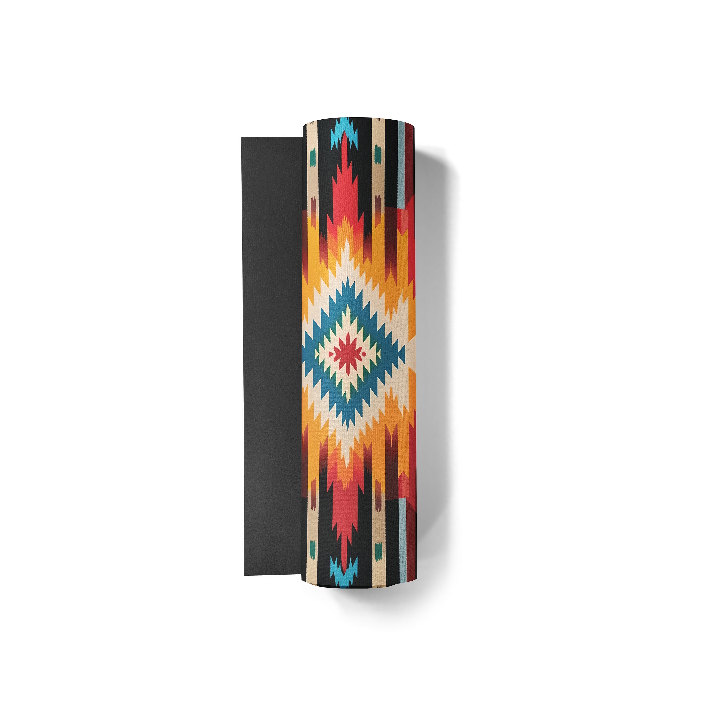 Fox Trail Yoga Mat – 6 mm Extra Thick, Double-Sided Non-Slip, Eco-Friendly PER with Multi-Color Striped Design | Yune Yoga