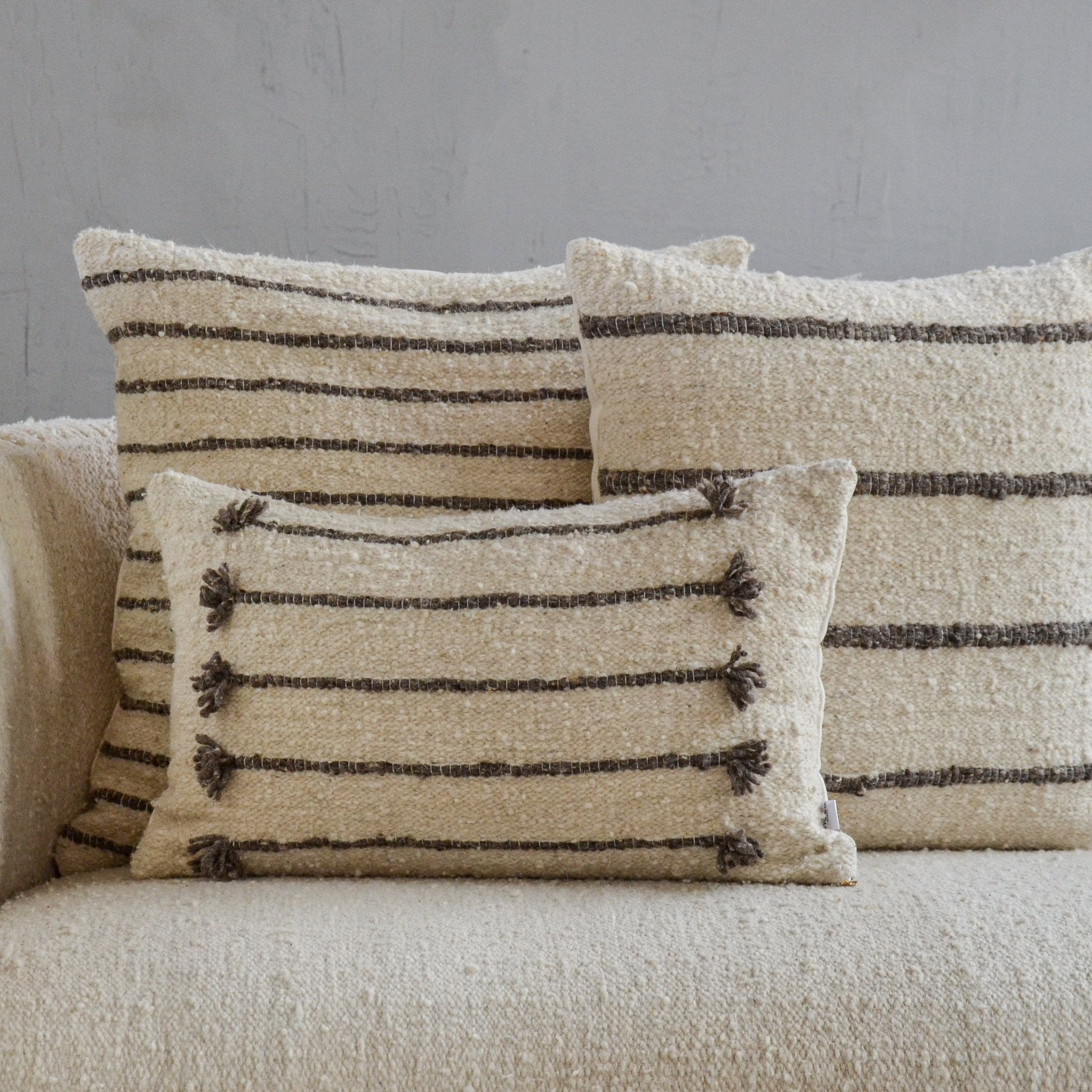 Gray Wool Pillow Covers by Diego Olivero Studio MESO