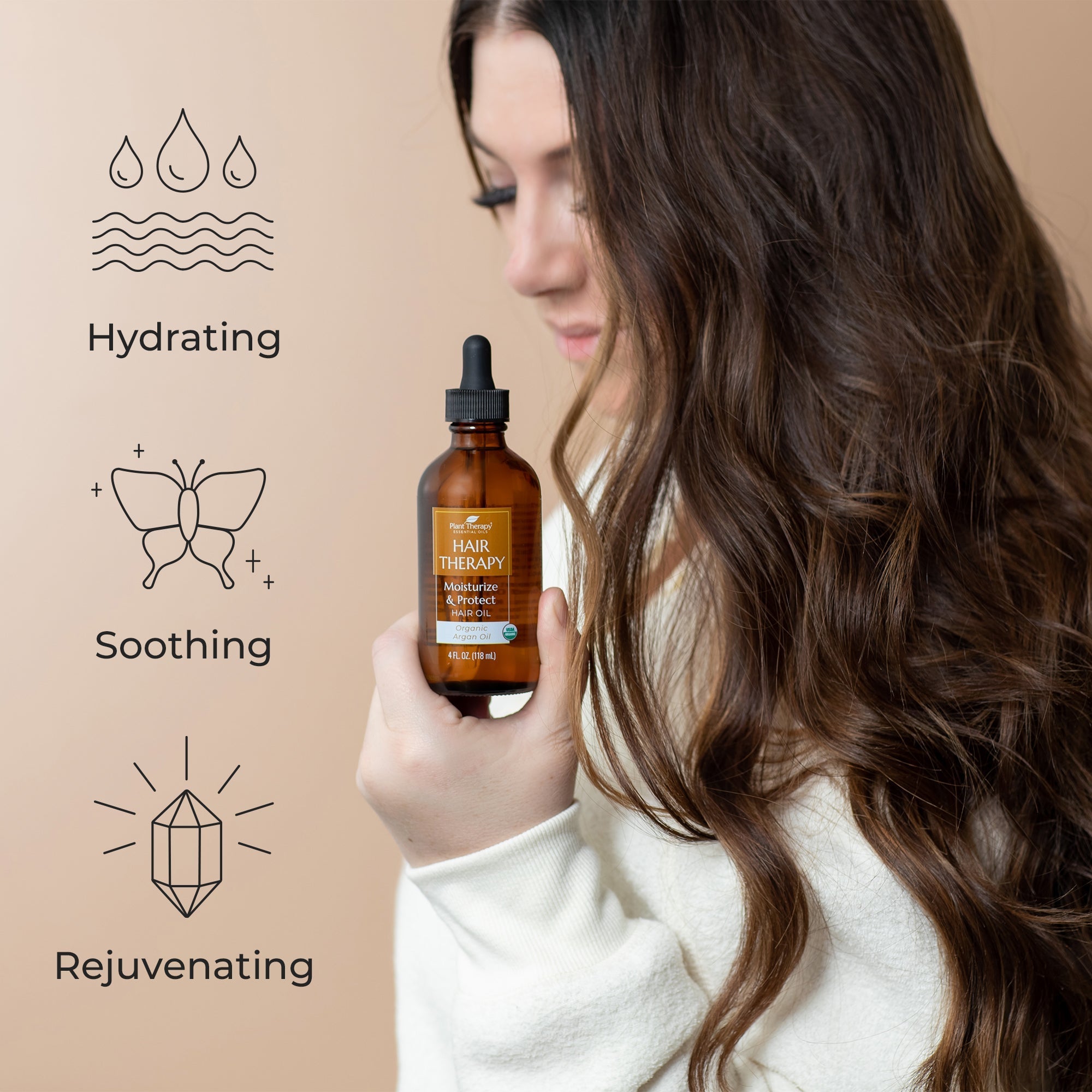 Hair Therapy Moisturize & Protect Hair Oil (Organic Argan Oil) Plant Therapy