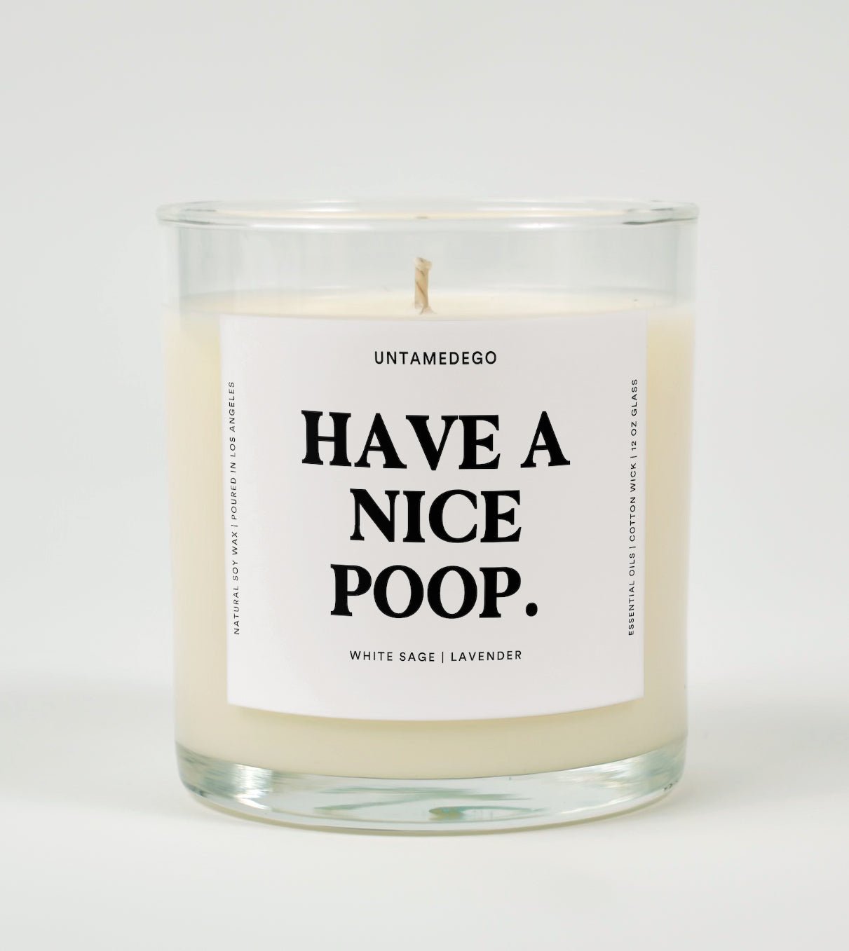 Have A Nice Poop Glass Candle UntamedEgo LLC.