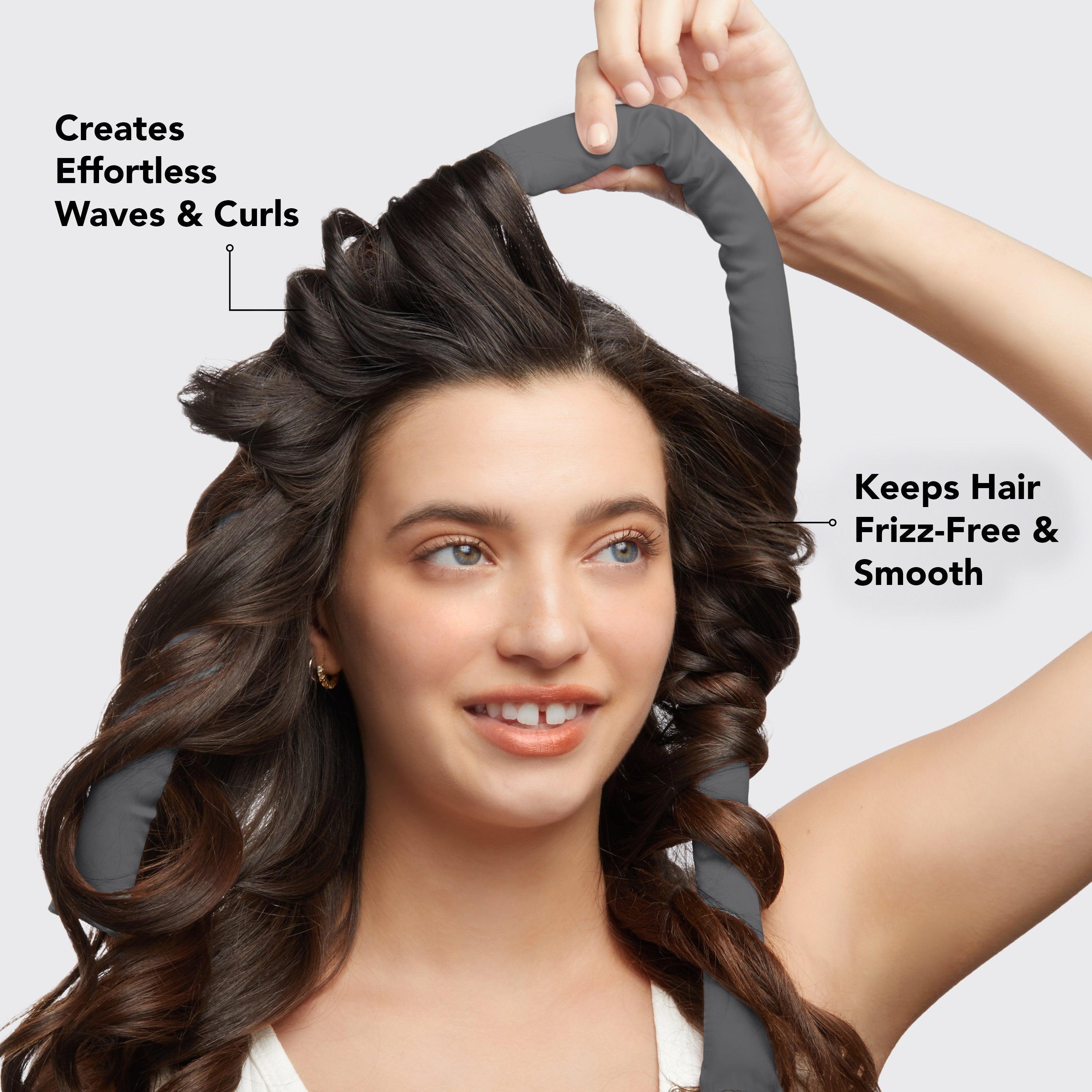 Charcoal Satin Heatless Curling Set