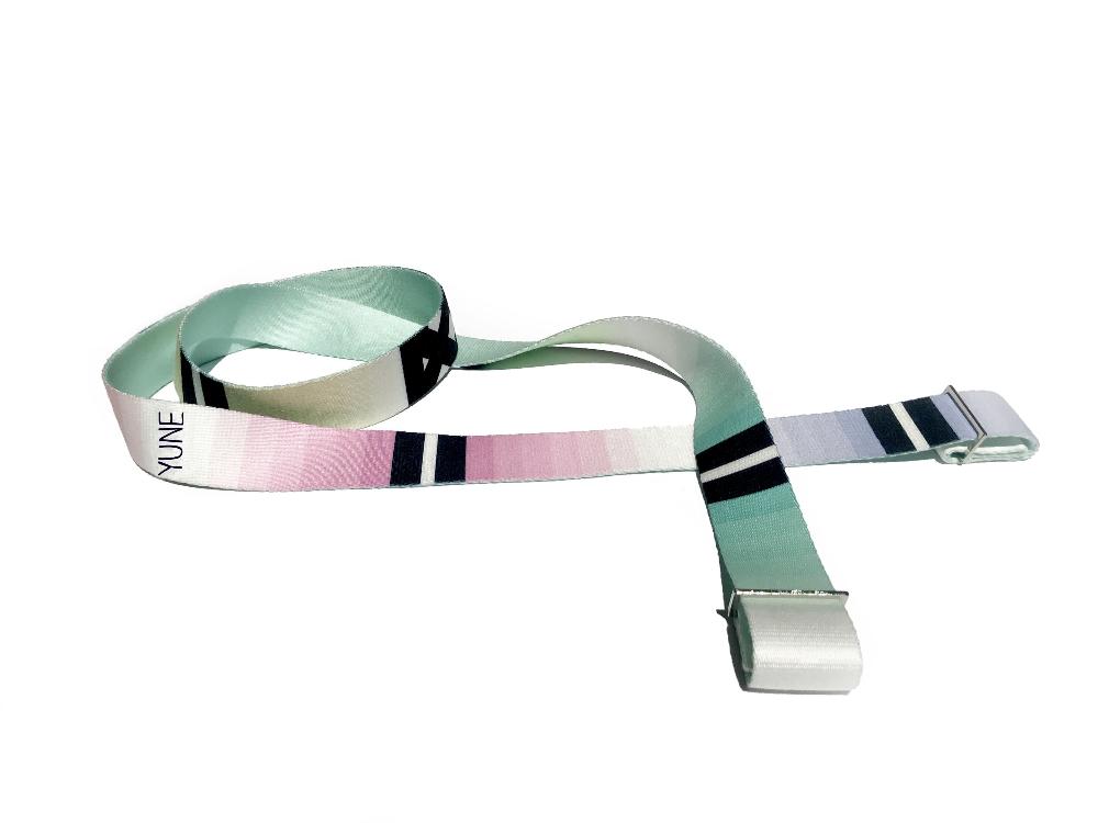 Helena Yoga Strap – Rainbow Stretching Strap w/ Metal Buckles | Yune Yoga Yune Yoga