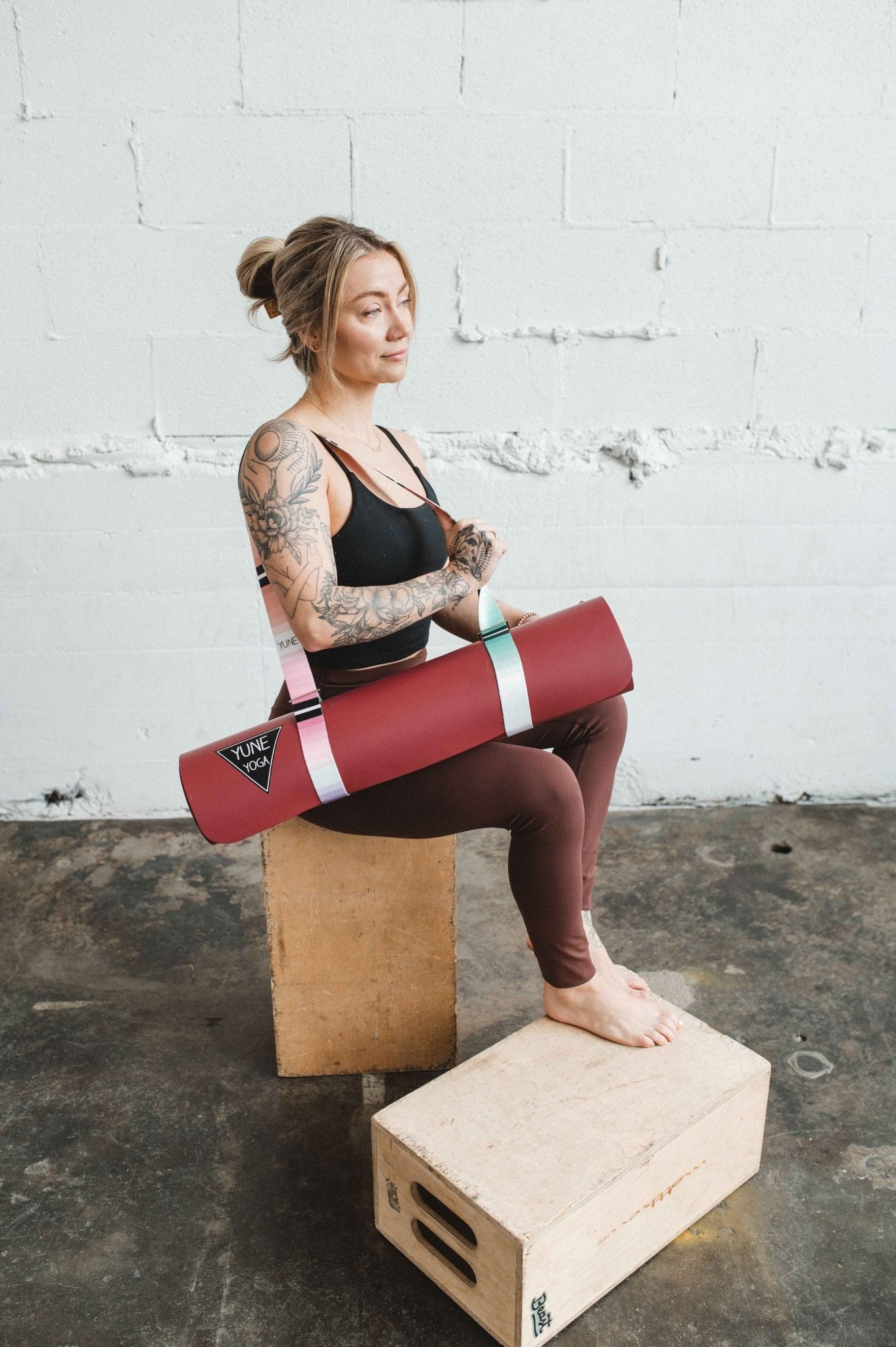Helena Yoga Strap – Rainbow Stretching Strap w/ Metal Buckles | Yune Yoga Yune Yoga
