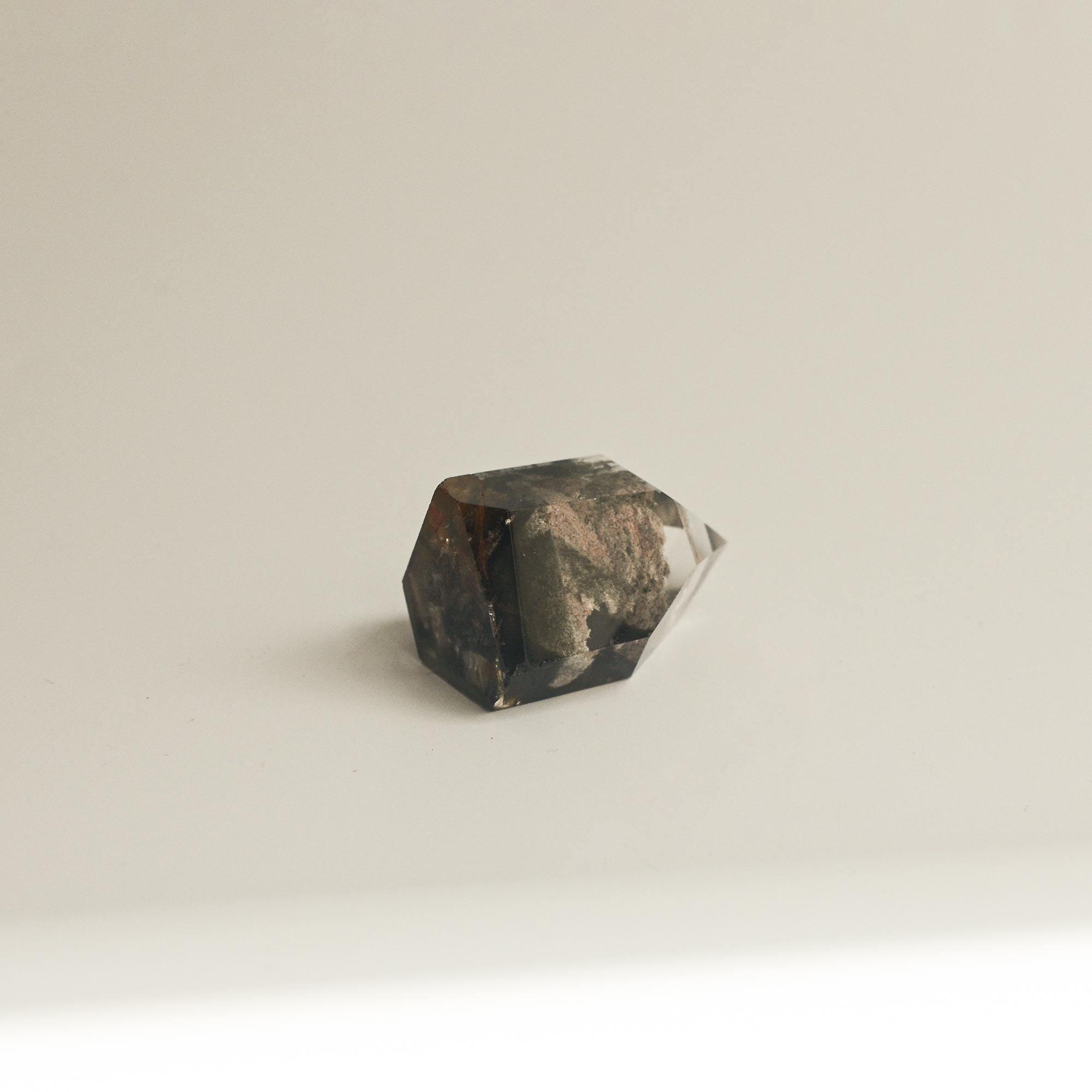 Hematite Phantom Quartz Crystal Tower | Short CEDAR AND MYRRH