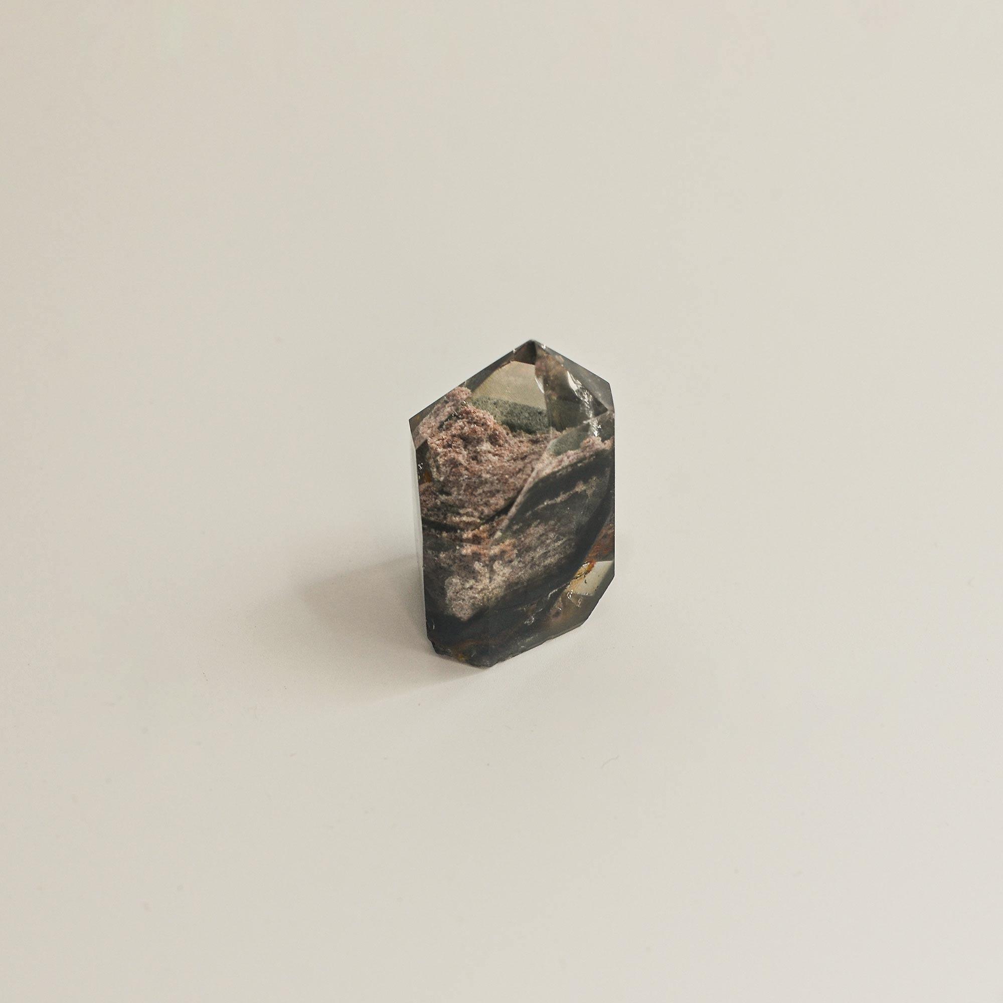 Hematite Phantom Quartz Crystal Tower | Short CEDAR AND MYRRH