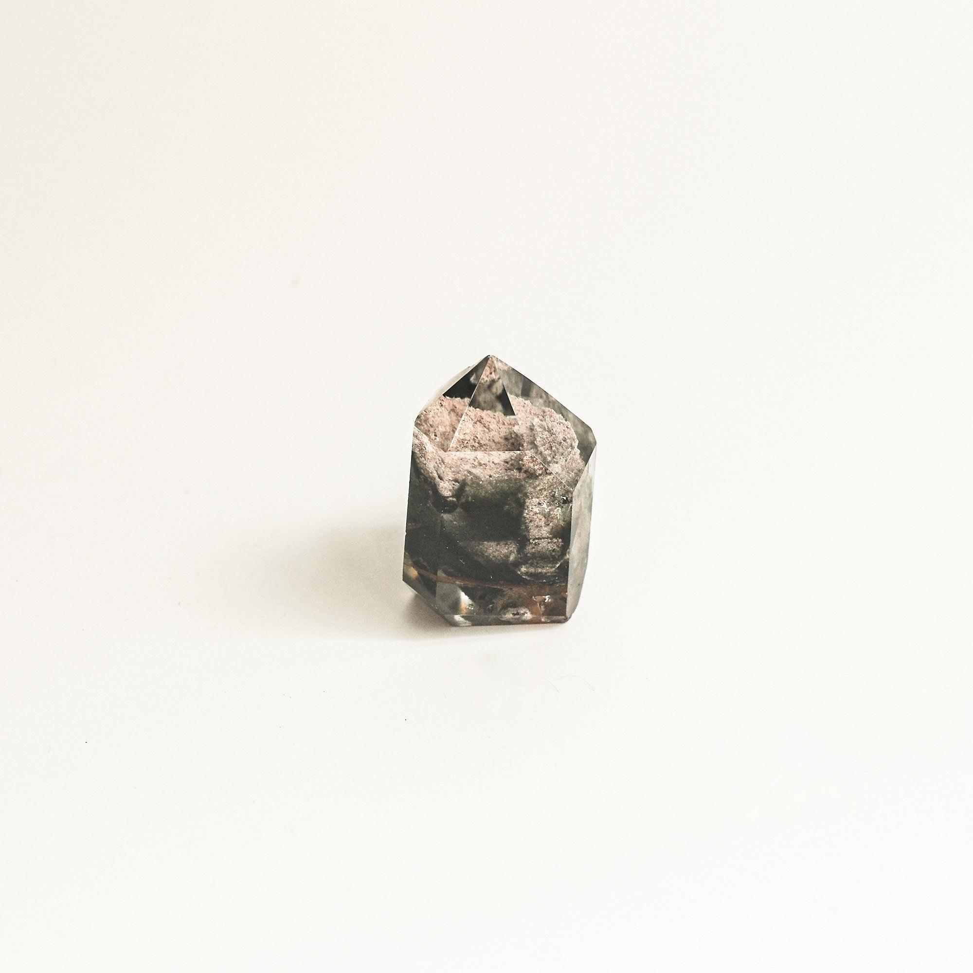Hematite Phantom Quartz Crystal Tower | Short CEDAR AND MYRRH