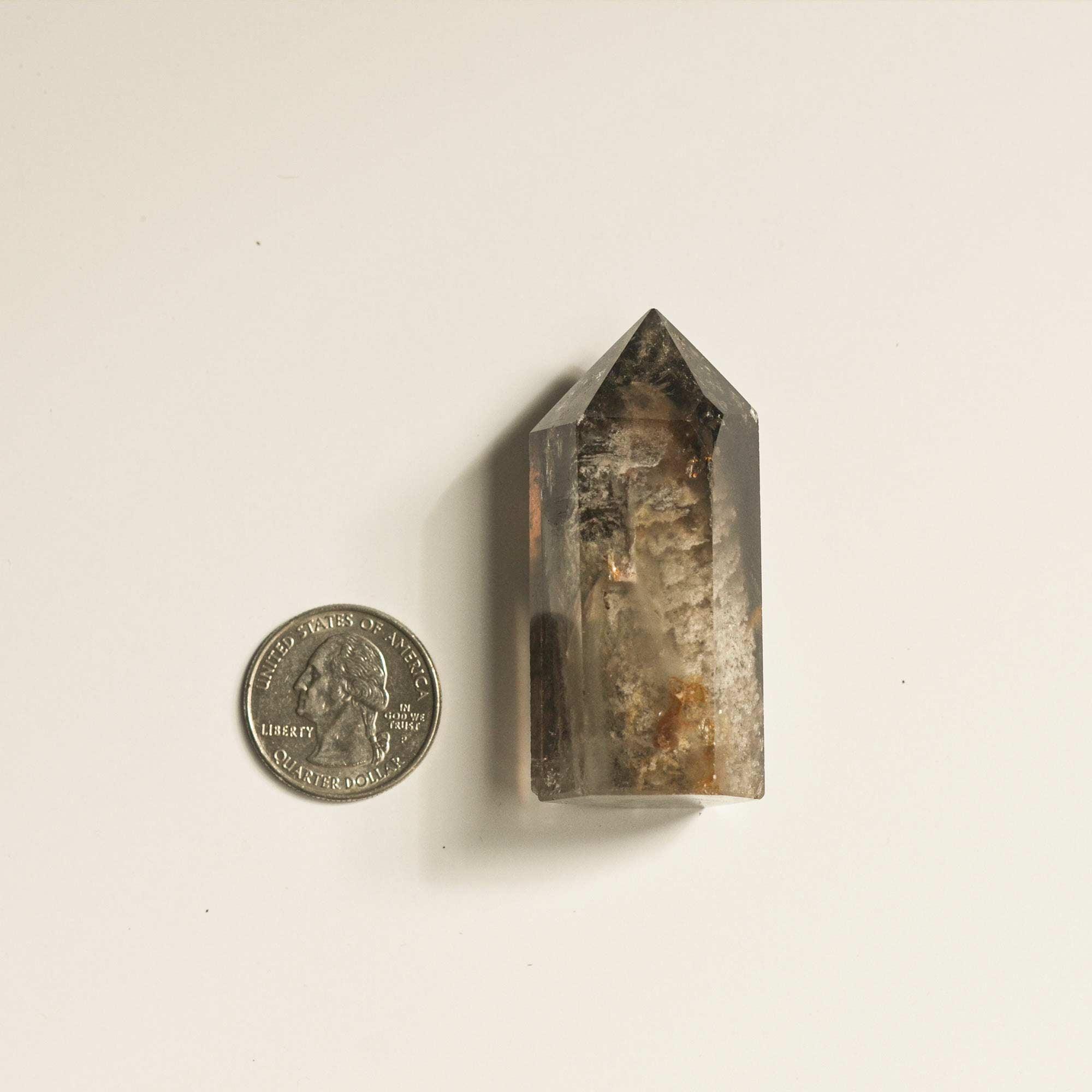 Hematite Phantom Quartz Crystal Tower | Short CEDAR AND MYRRH