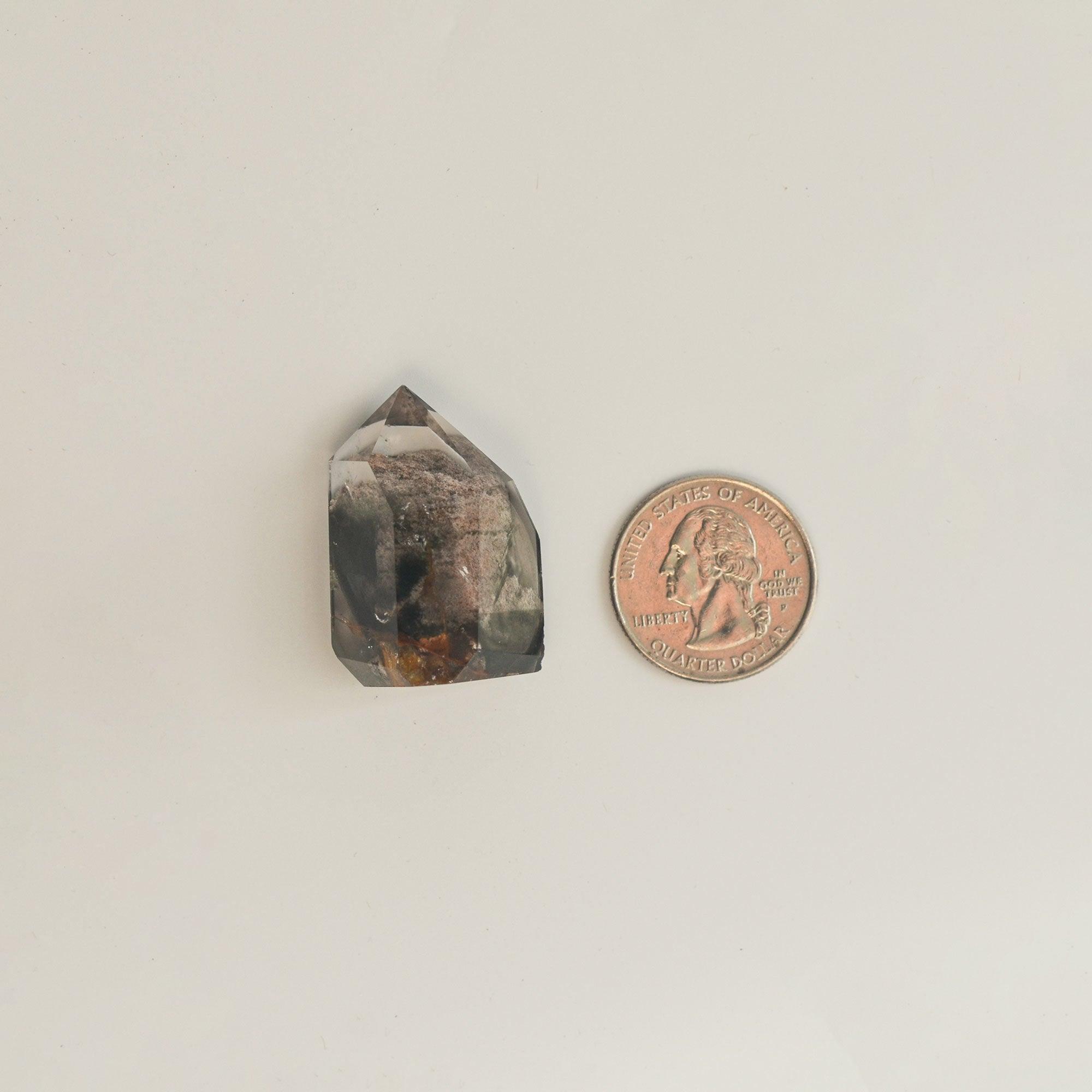 Hematite Phantom Quartz Crystal Tower | Short CEDAR AND MYRRH