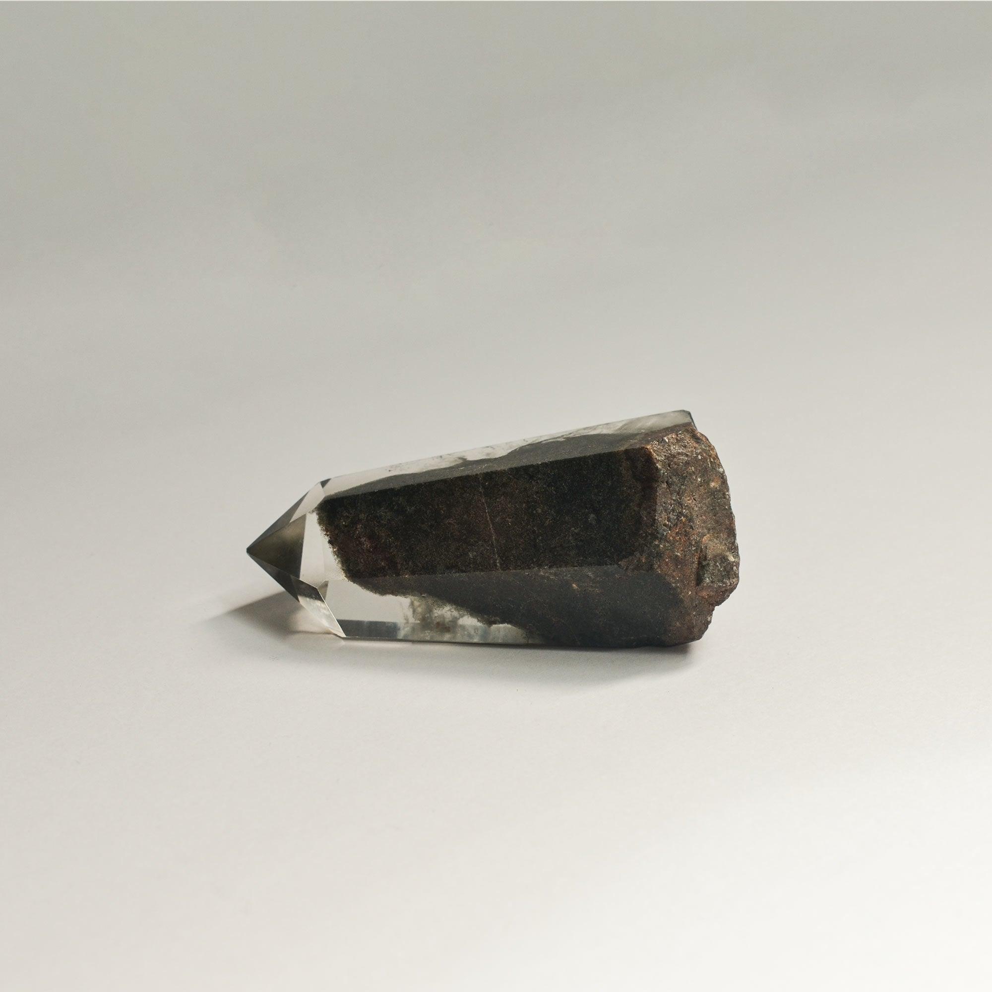 Hematite Phantom Quartz Crystal Tower | Tall CEDAR AND MYRRH