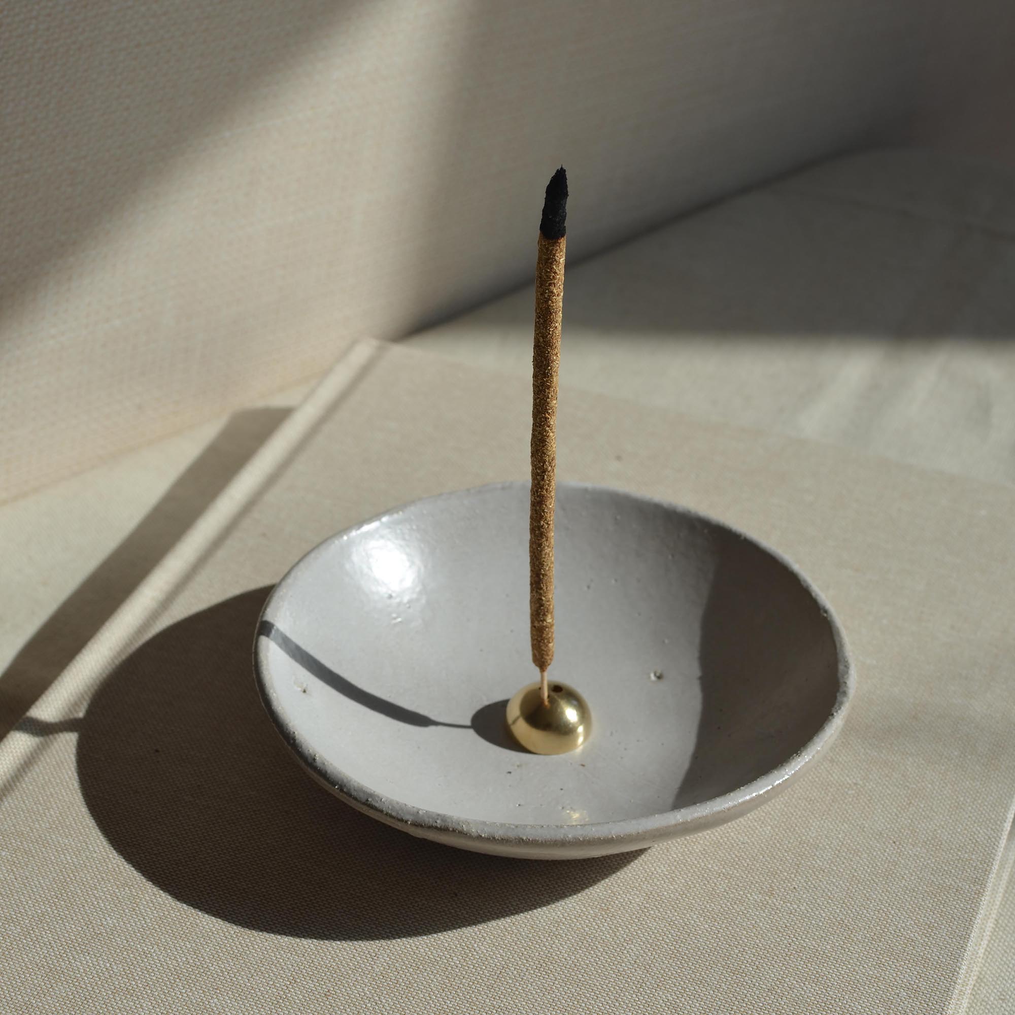 Hemisphere Brass Incense Holder CEDAR AND MYRRH