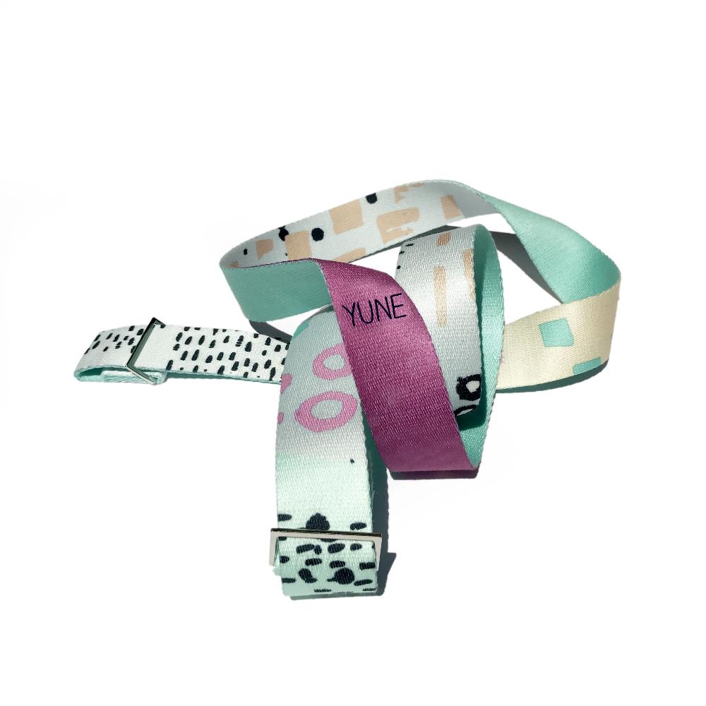 Hemlock Yoga Strap – Multicolor Stretching Strap w/ Metal Buckles | Yune Yoga Yune Yoga