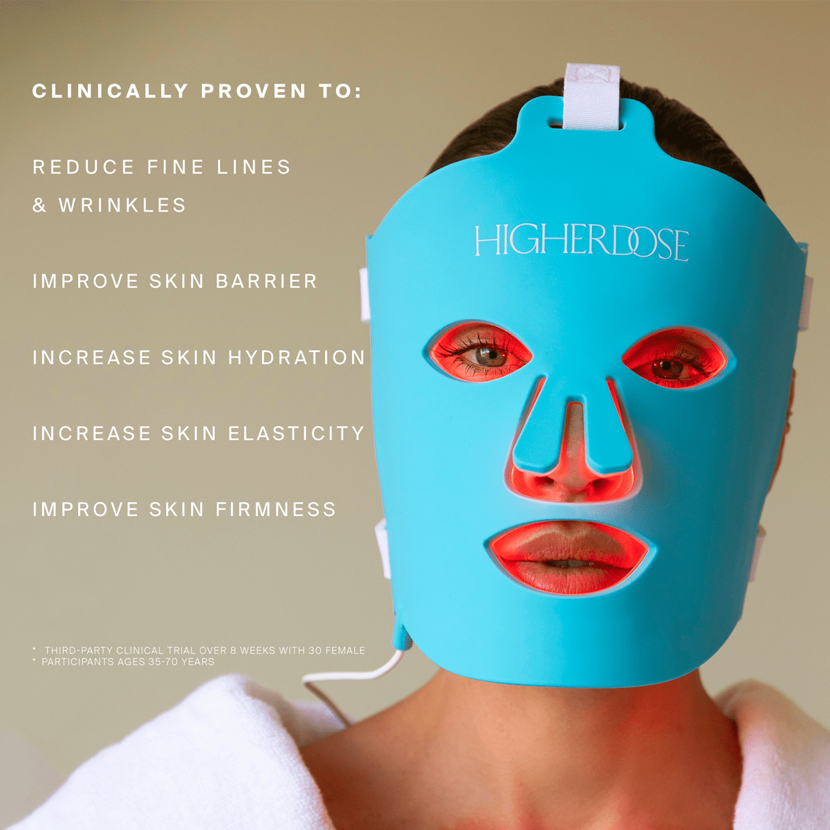 HigherDOSE Red Light Face Mask HigherDOSE