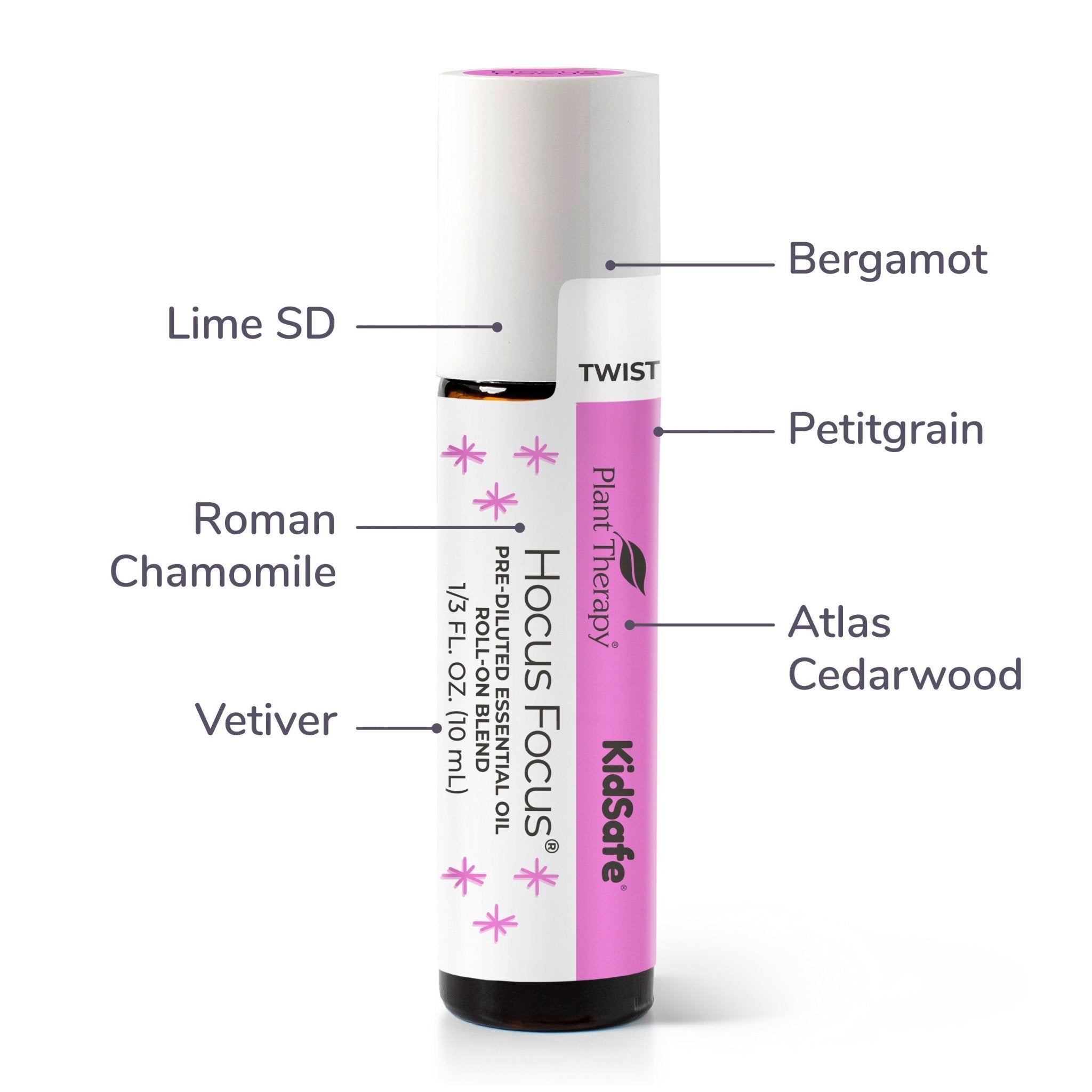 Hocus Focus KidSafe Essential Oil Blend Pre - Diluted Roll - On Plant Therapy