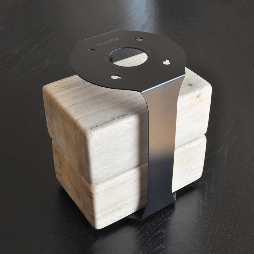Homi Yoga Block Floor Stand | Black Mache
