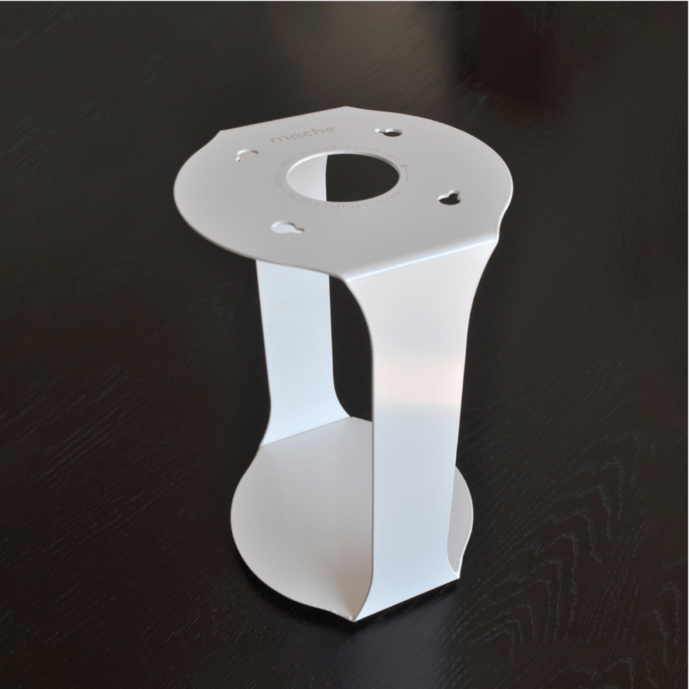 Homi Yoga Block Floor Stand | White Mache