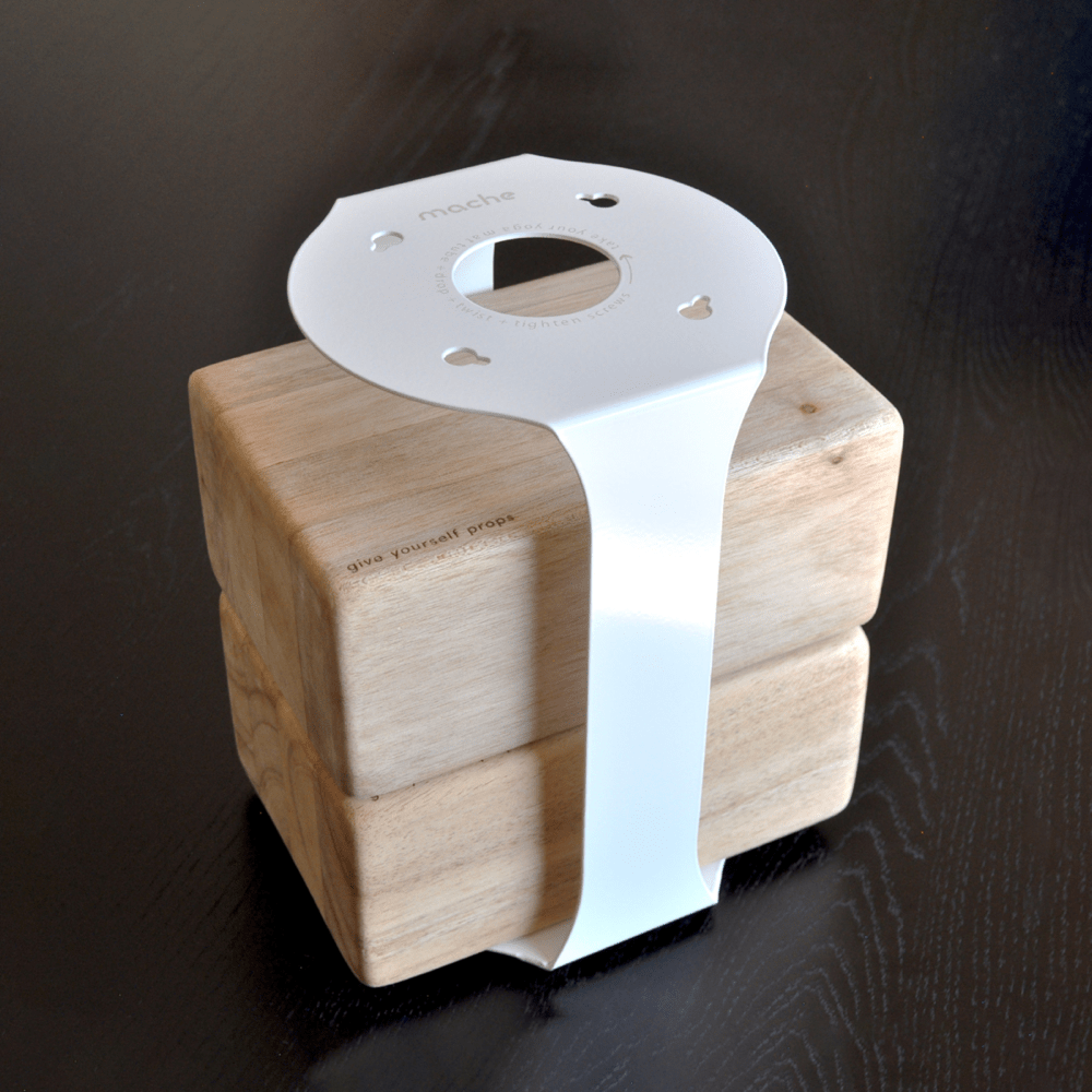 Homi Yoga Block Floor Stand | White Mache