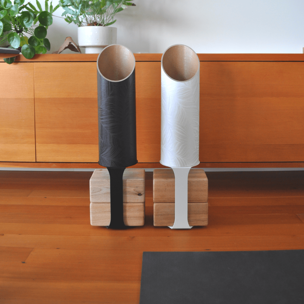 Homi Yoga Block Floor Stand | White Mache