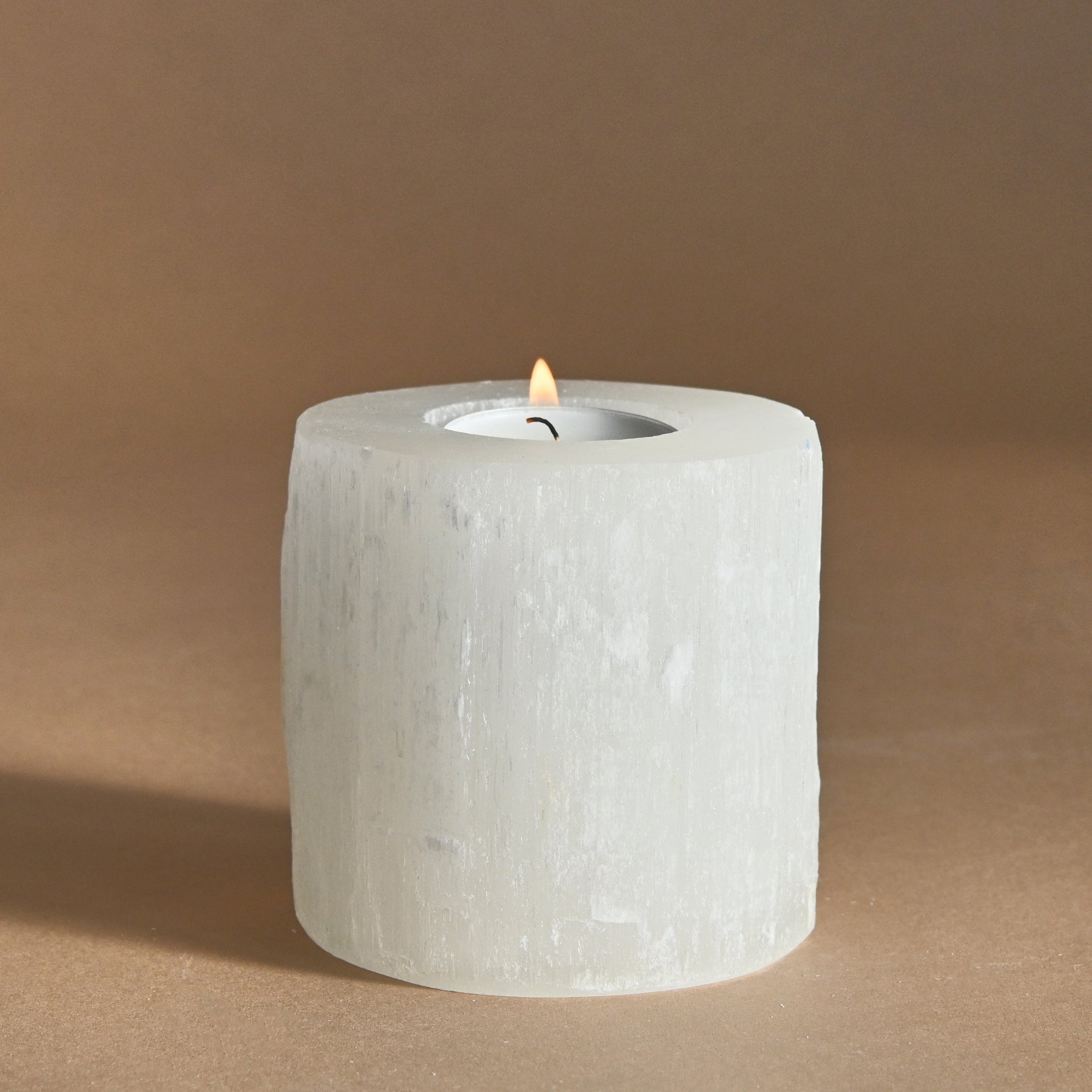 Illuminate - Selenite Candle Holder CRYSTALS.COM