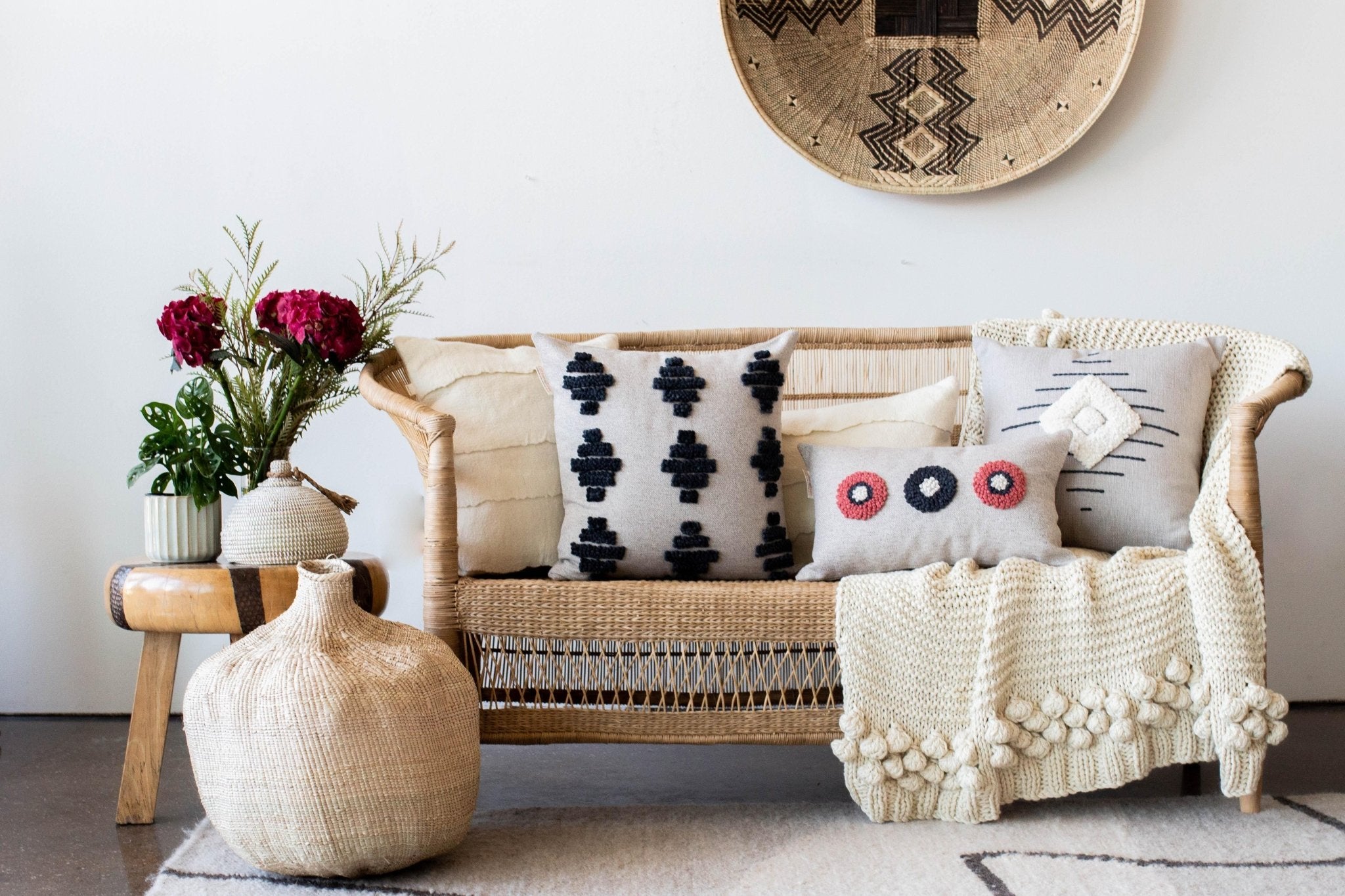 Isuvinu Cotton Square Throw Pillow Kanju Interiors