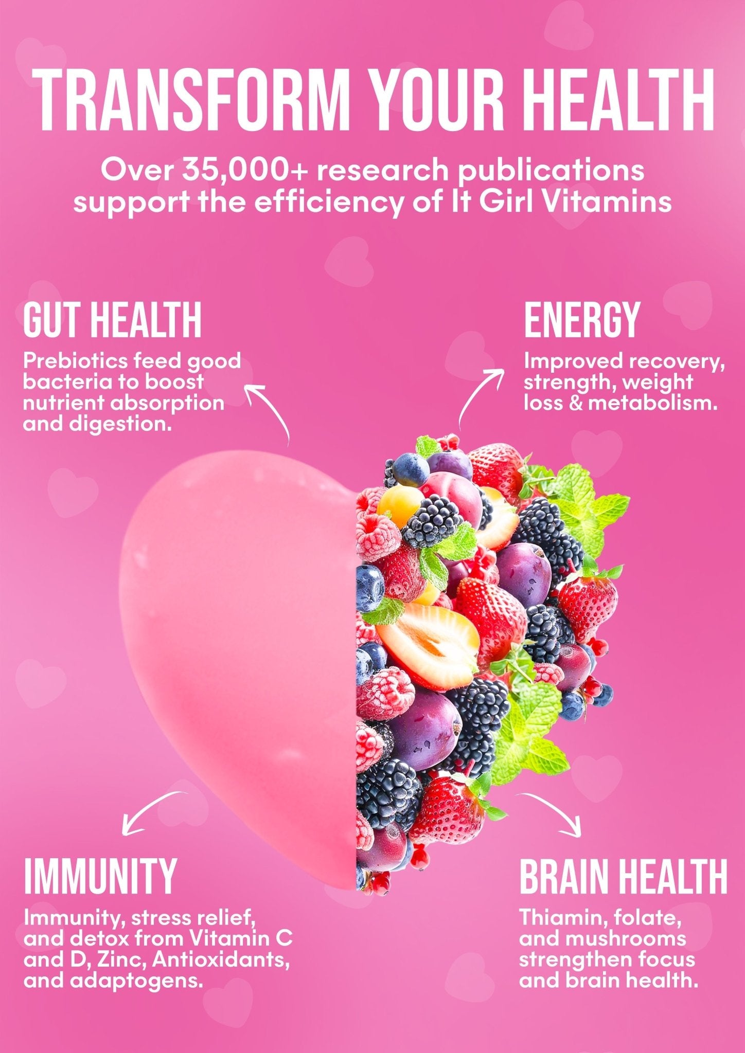 It Girl Snack - Superfoods Greens Gummies in Pink Starburst Flavor It Girl Vitamins