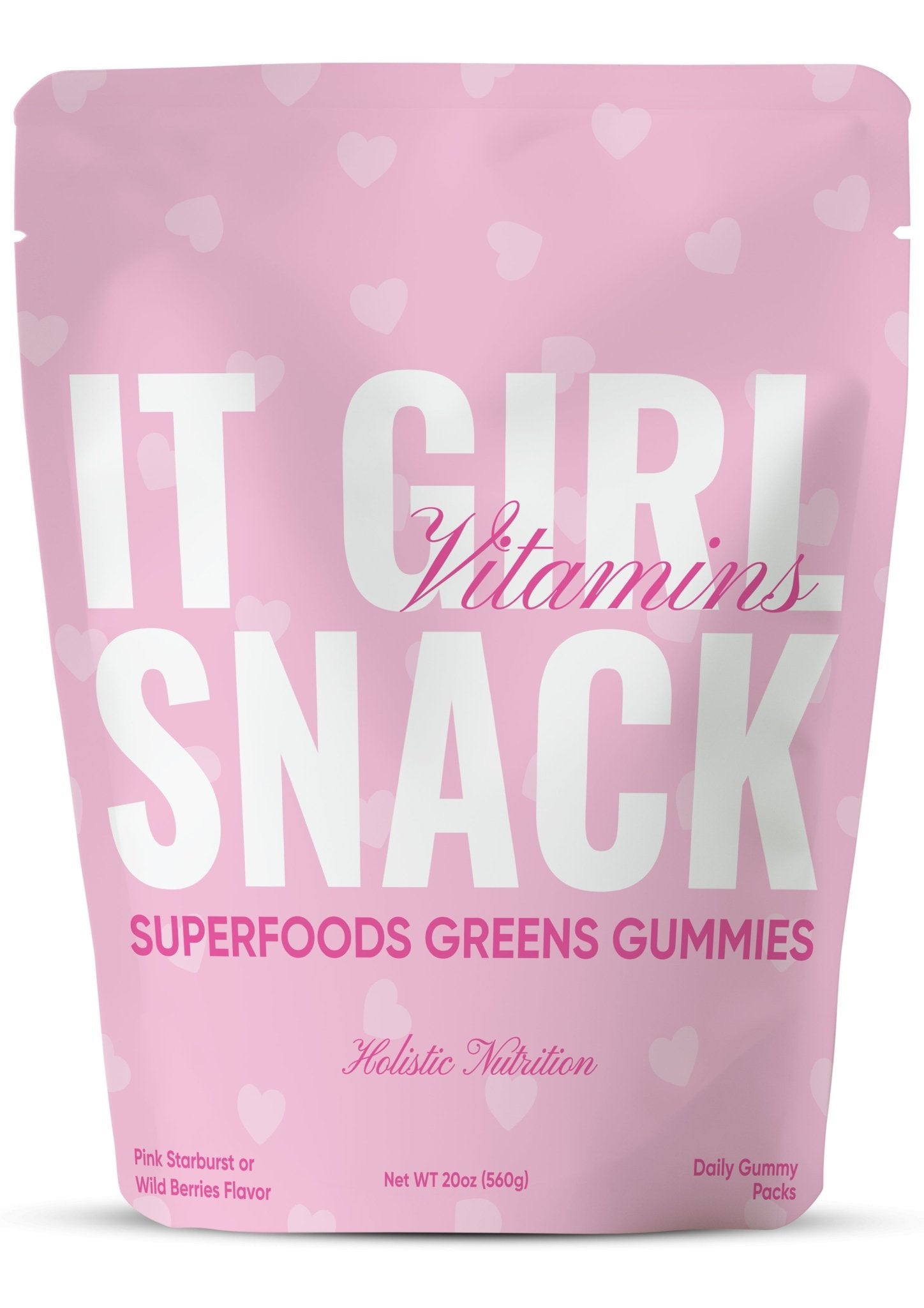 It Girl Snack - Superfoods Greens Gummies in Pink Starburst Flavor It Girl Vitamins