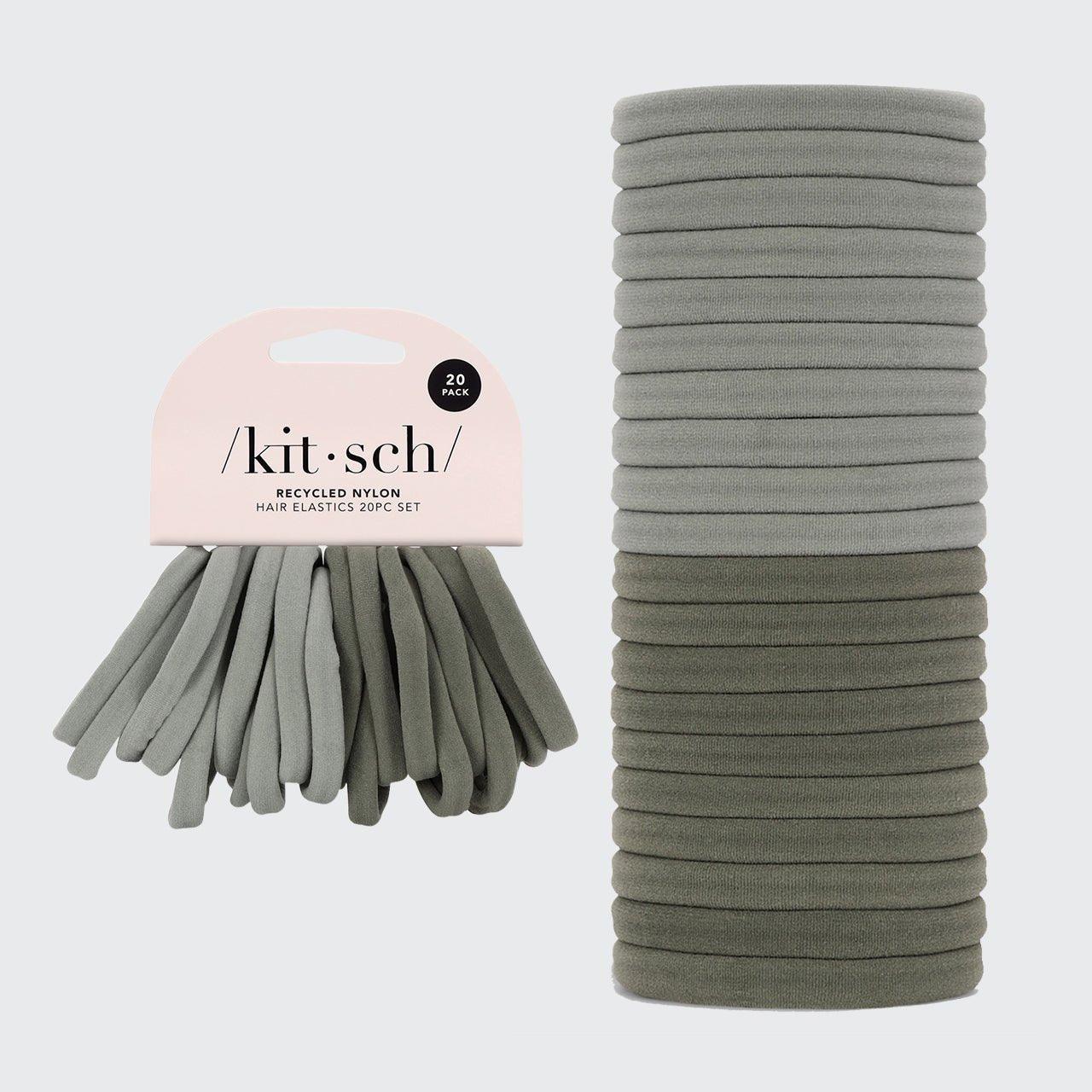 KITSCH Eco - Friendly Nylon Elastics 20pc set - Eucalyptus