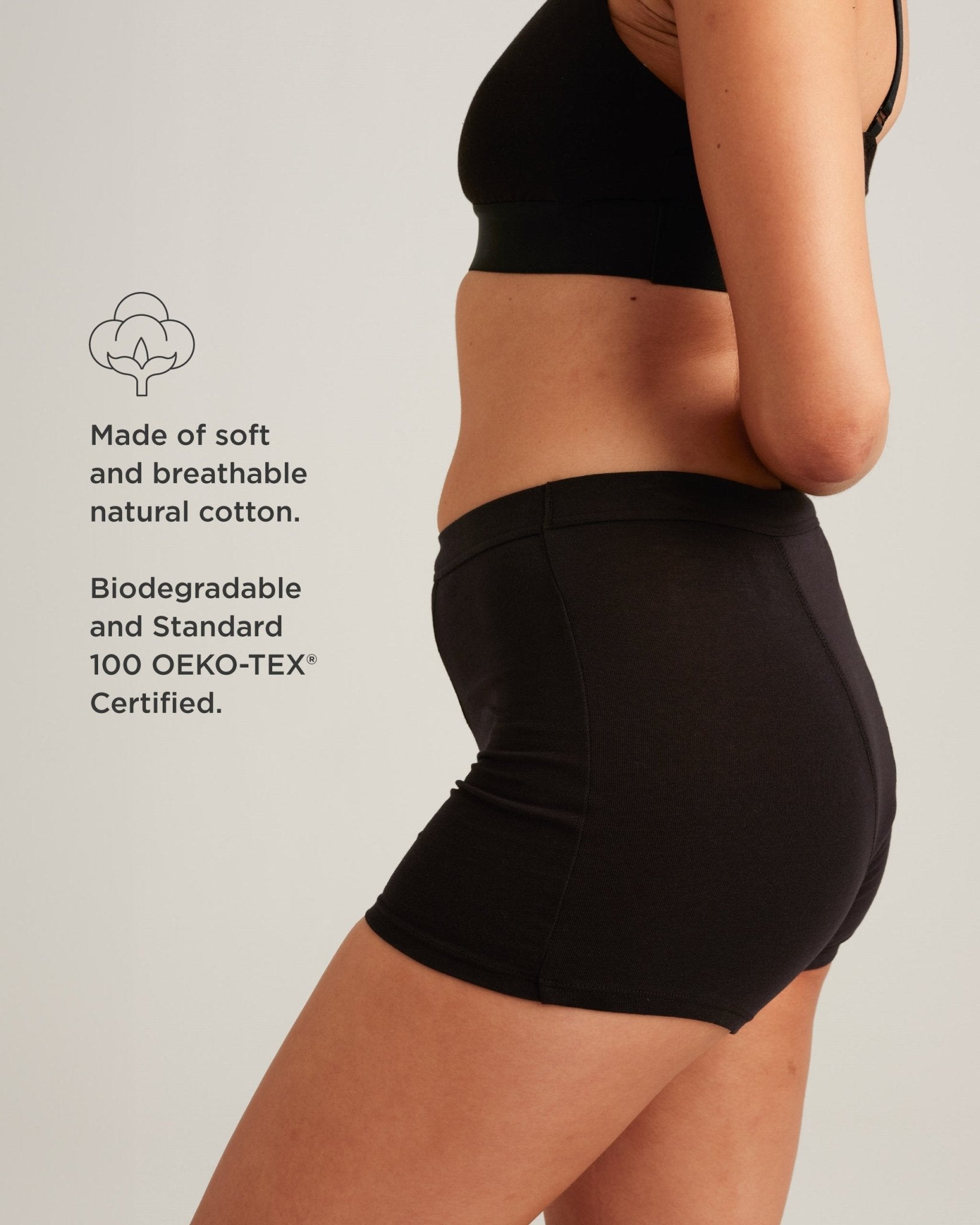 Leakproof Cotton Sleep Short Saalt