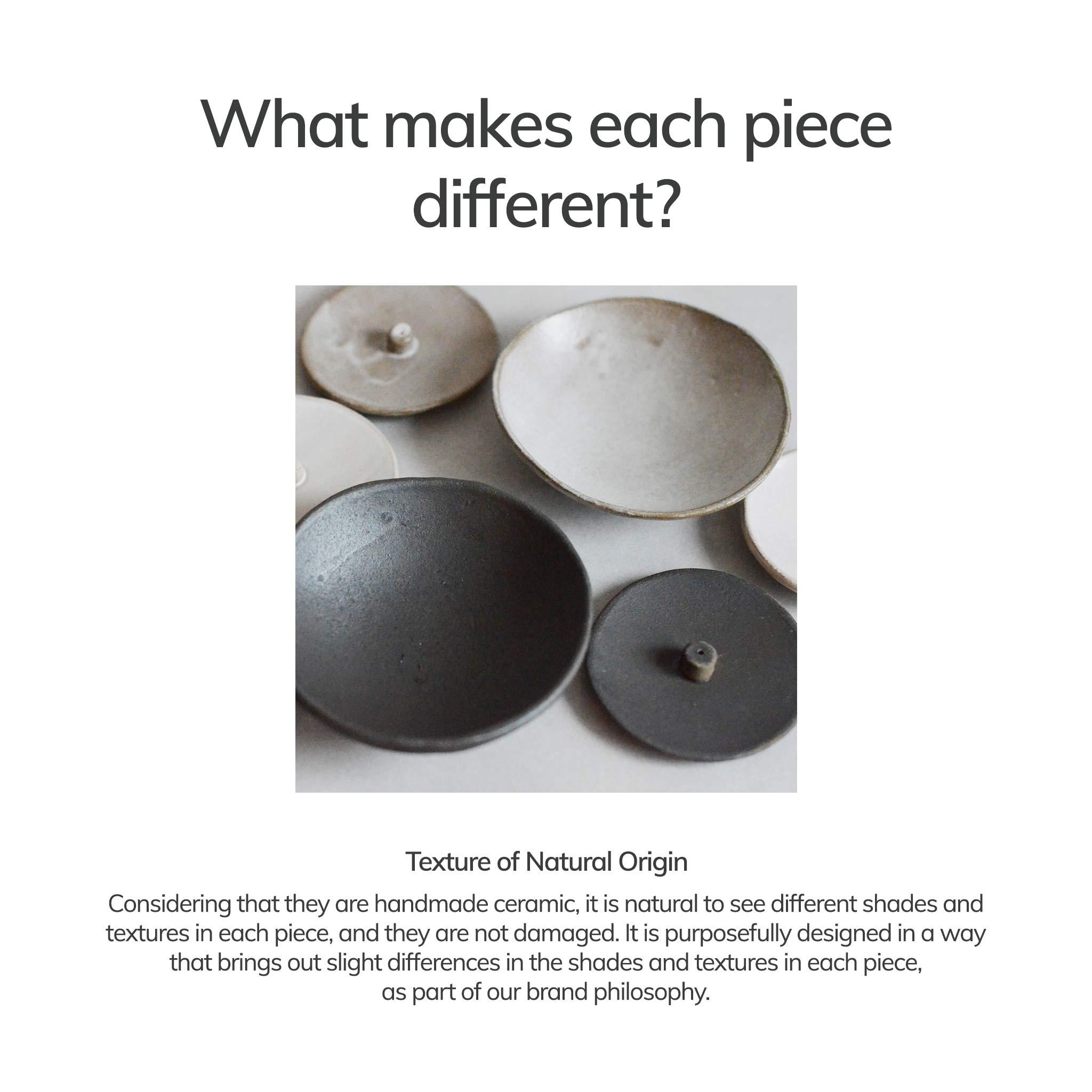 Light Grey Ceramic Incense Plate CEDAR AND MYRRH