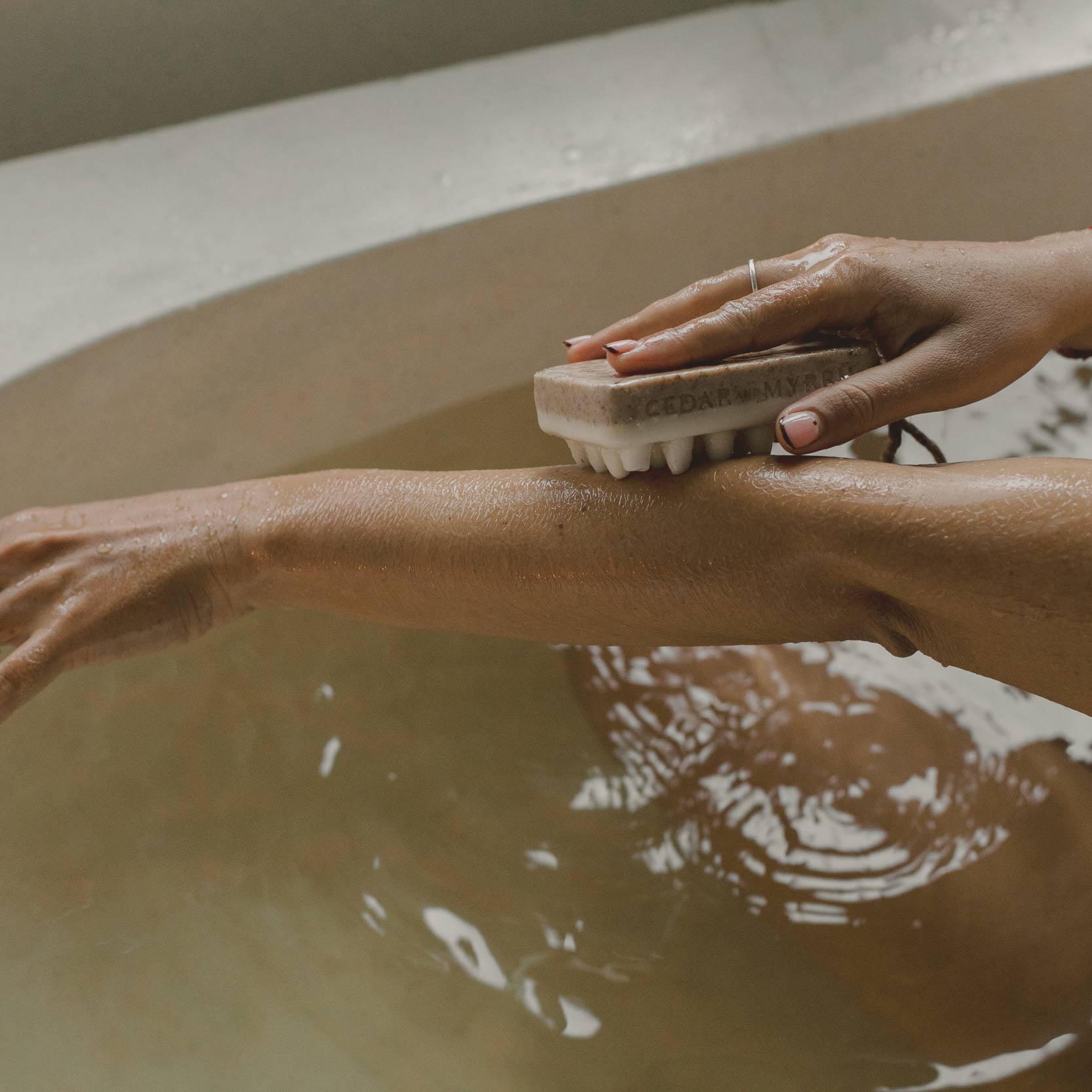 LIMITED Palo Santo Exfoliating Massage Bar Soap - Hand - wrapped Version CEDAR AND MYRRH