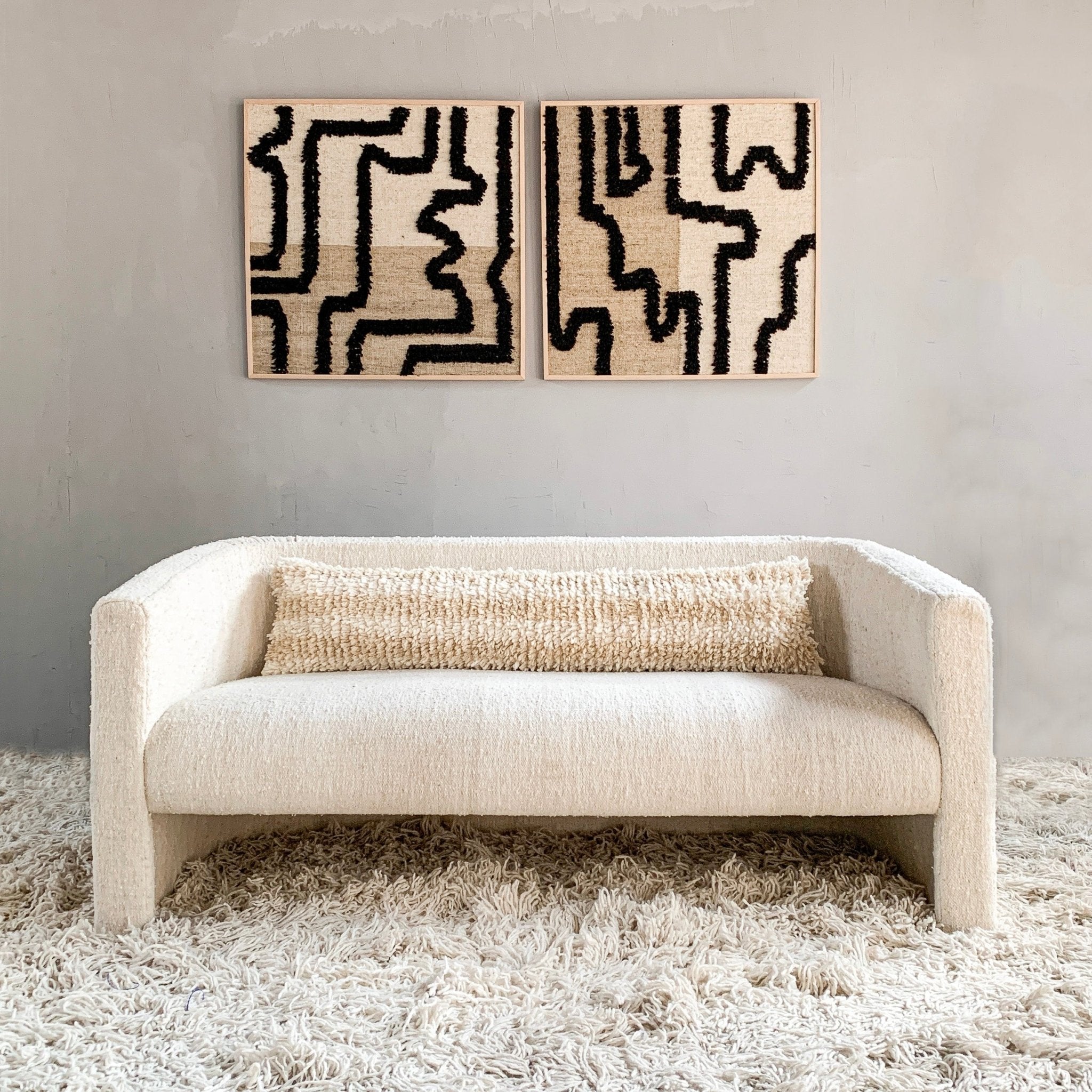 Linear II Wool Pillow Cover by MESO MESO