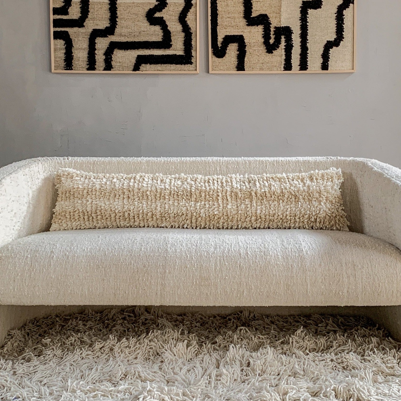 Linear II Wool Pillow Cover by MESO MESO