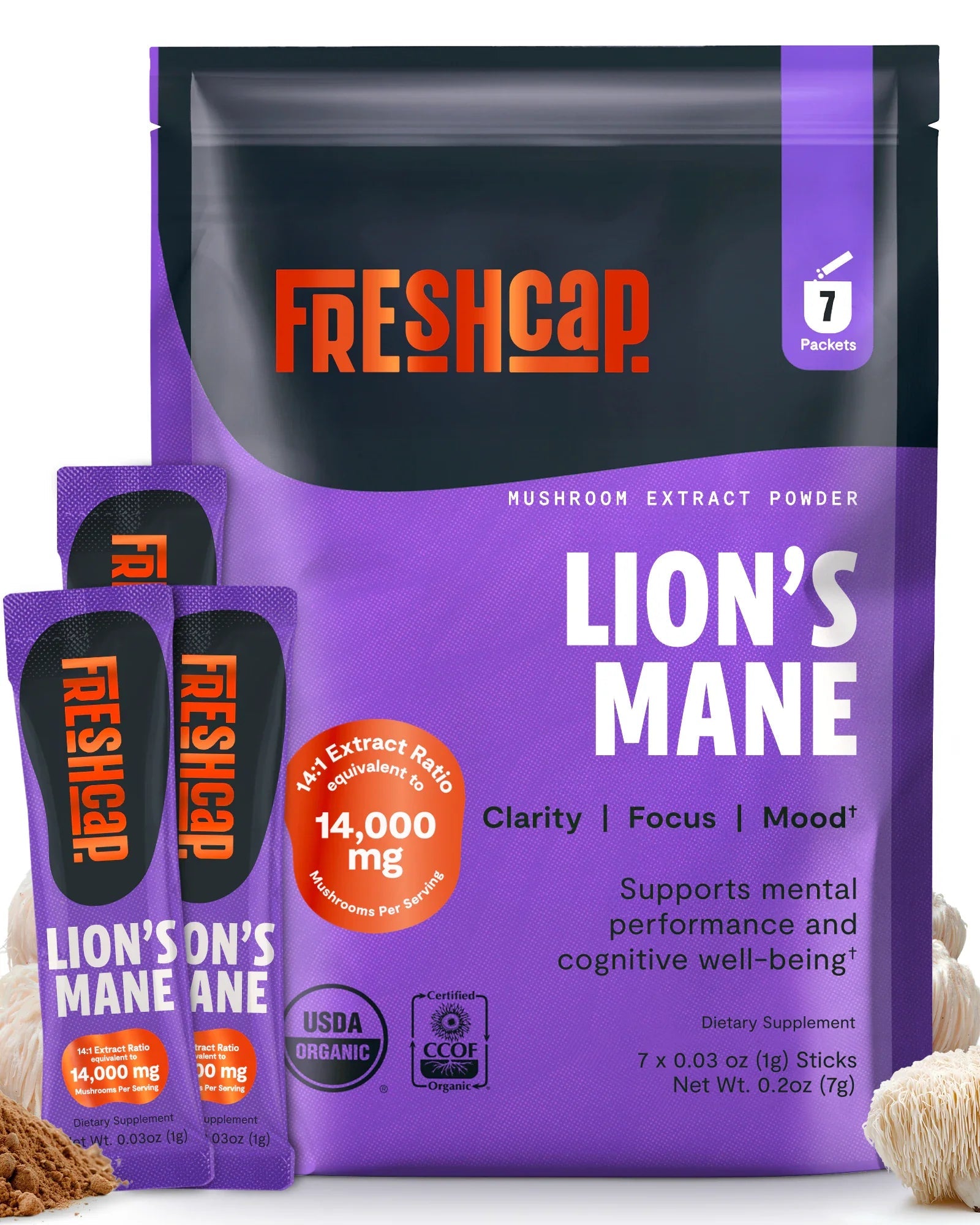 Lion's Mane Mushroom Extract Powder FreshCap Mushrooms