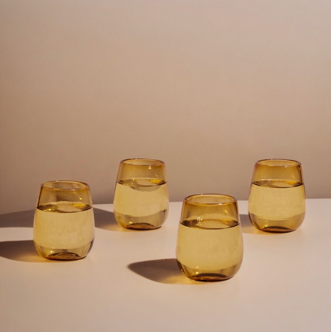 Lucia Amber Short Glass (Set of 4) by MESO MESO
