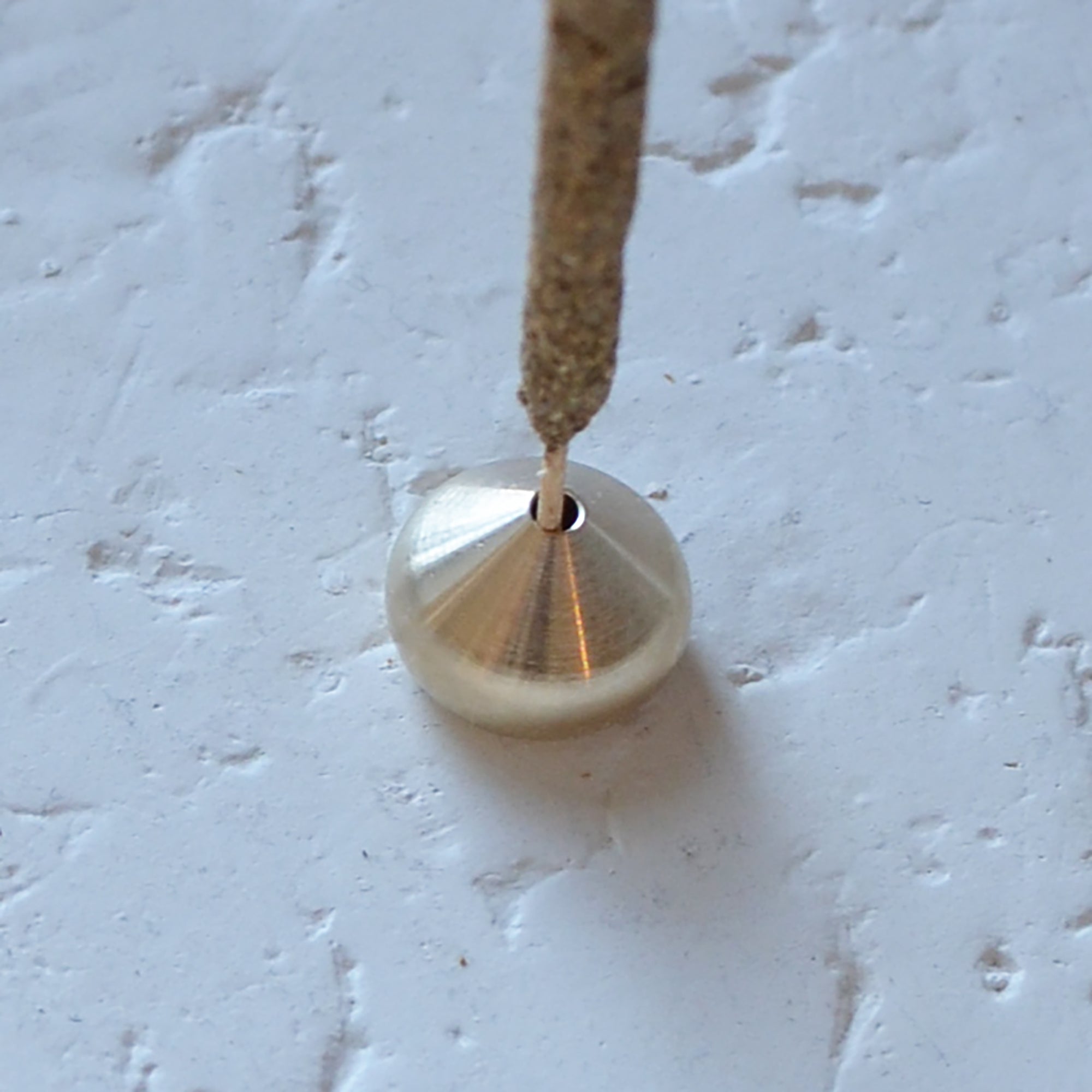 Medium Waterdrop Brass Incense Holder CEDAR AND MYRRH
