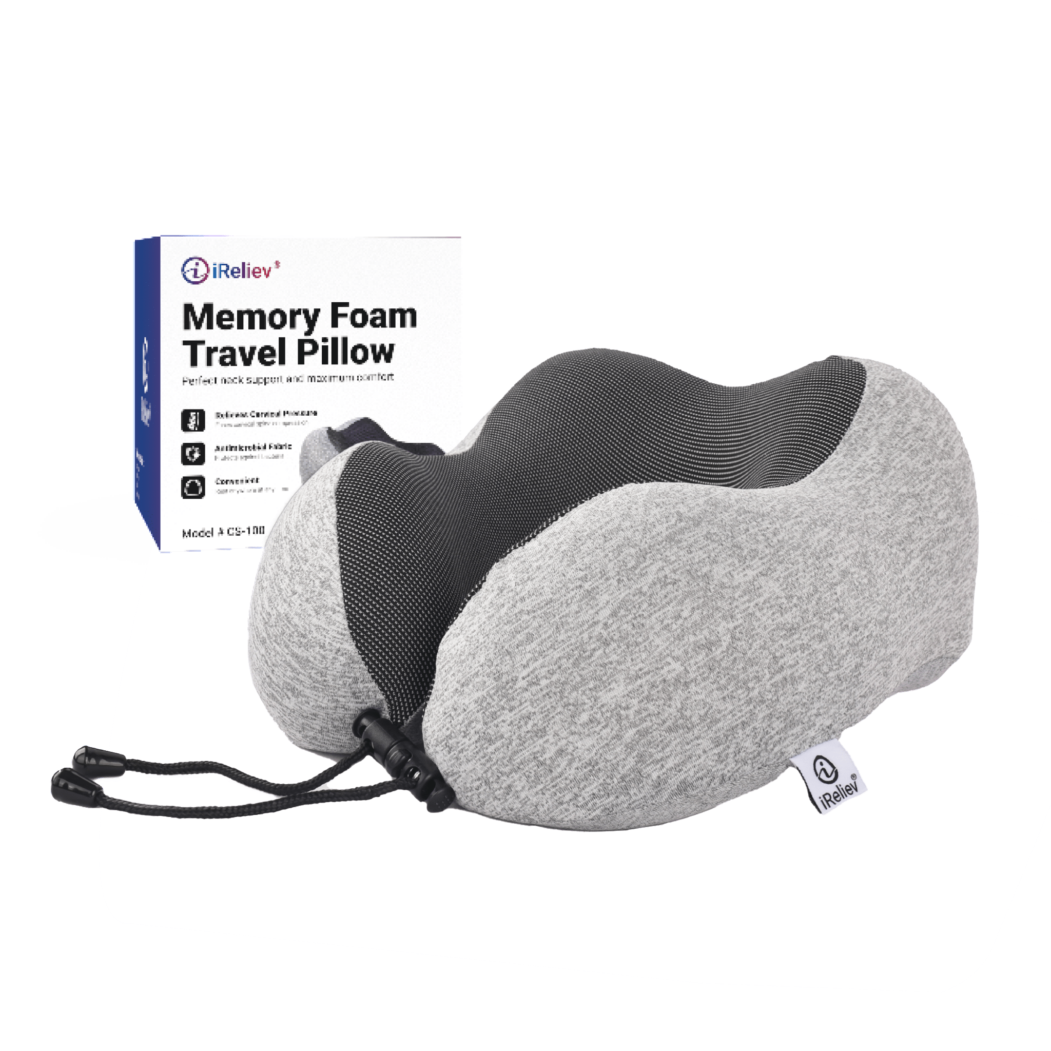 Memory Foam Travel Pillow iReliev