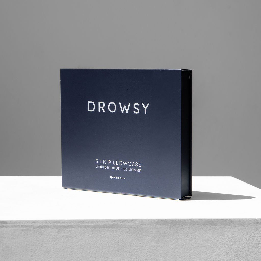 Midnight Blue Silk Pillowcase Drowsy