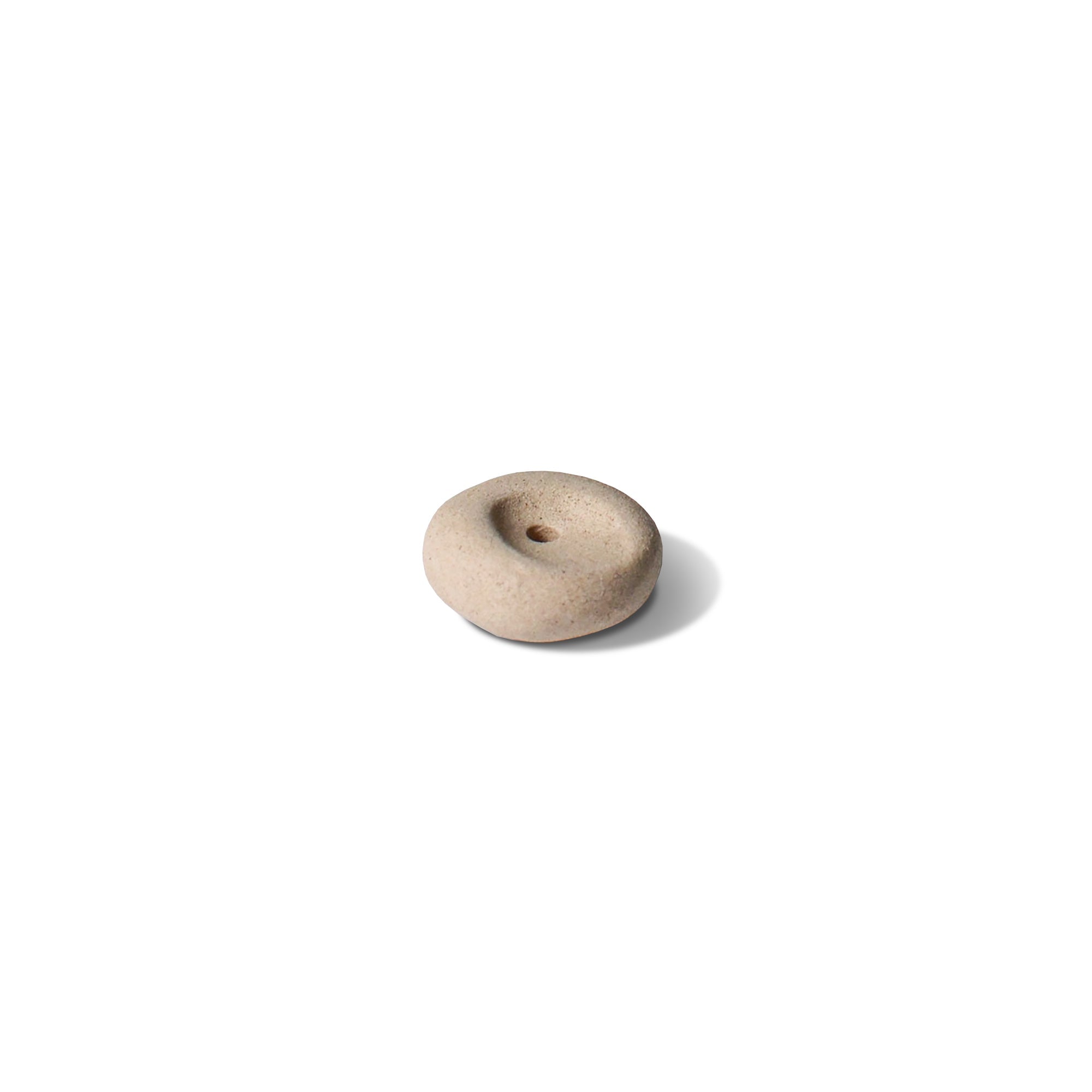Mini Beige Ceramic Pebble Incense Holder CEDAR AND MYRRH