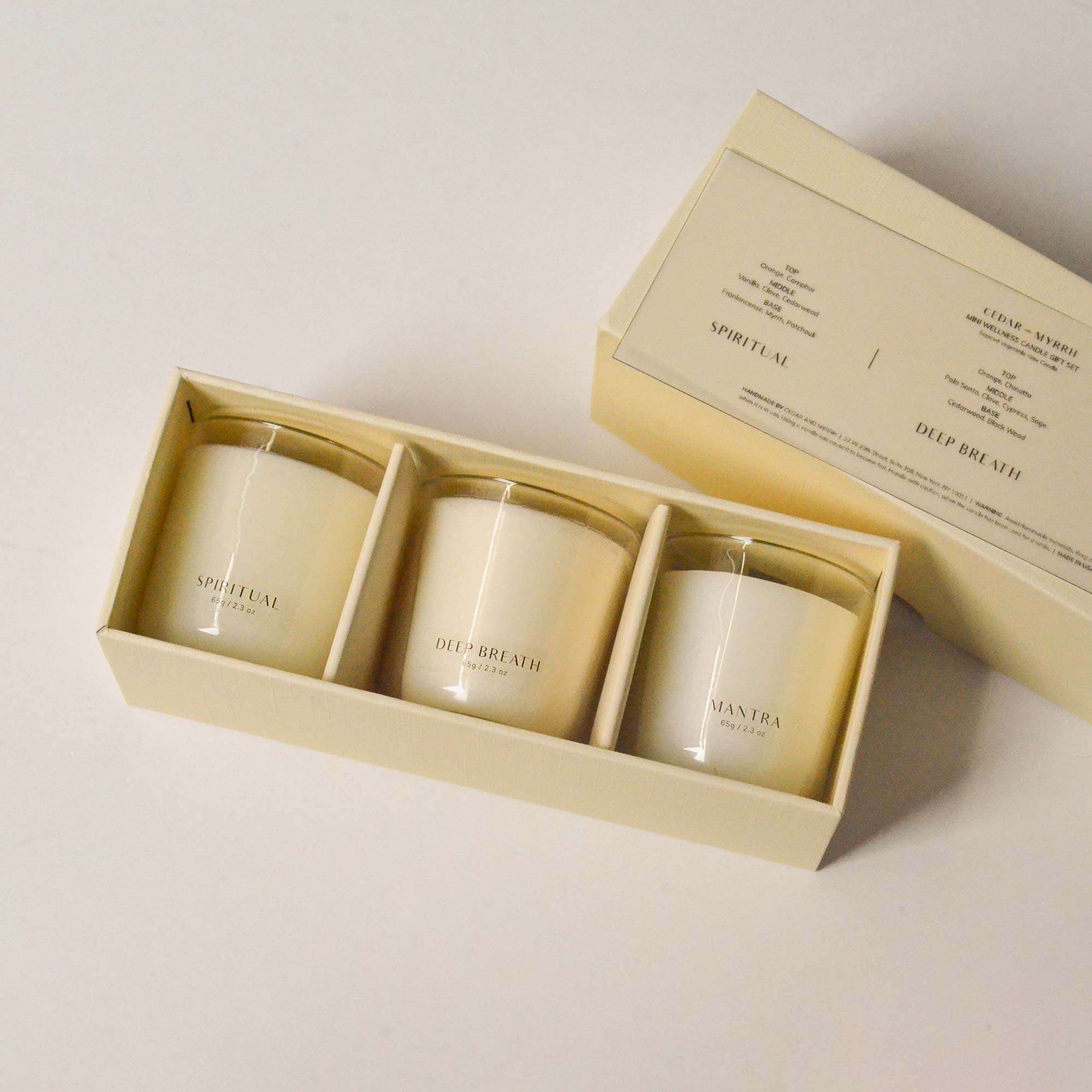 Mini Wellness Candle Gift Set CEDAR AND MYRRH