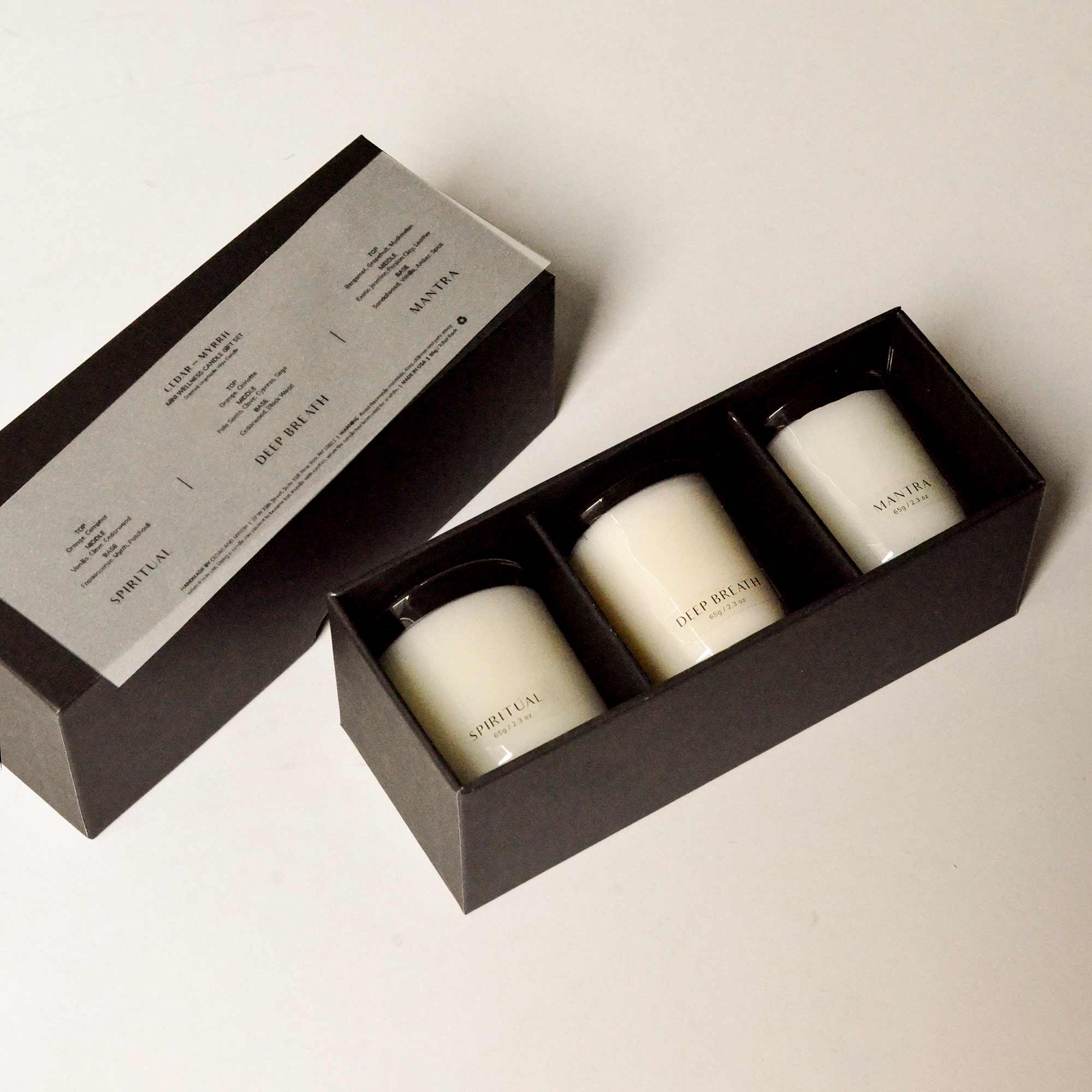 Mini Wellness Candle Gift Set CEDAR AND MYRRH