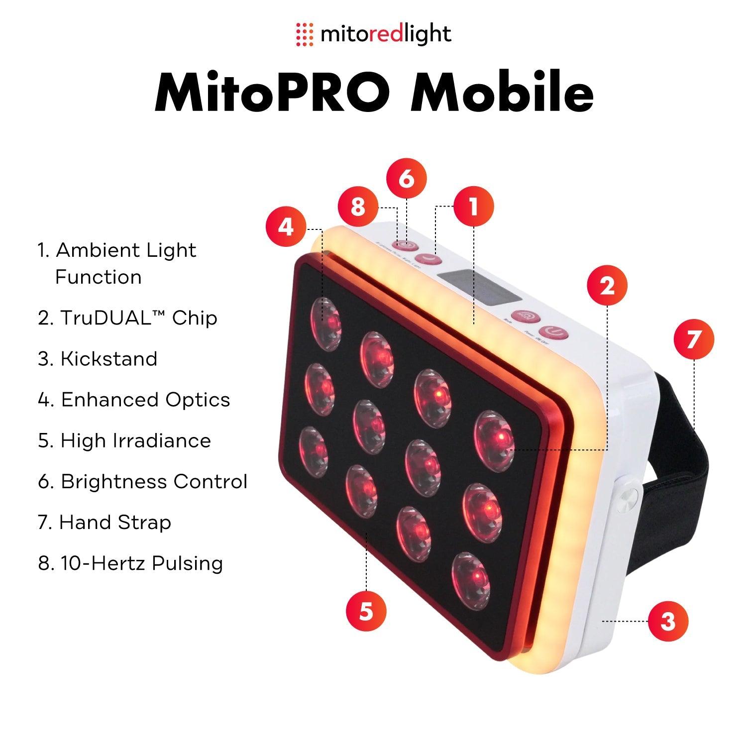 MitoPRO™ Mobile | Cutting Edge Portable Red Light Therapy Mito Red Light