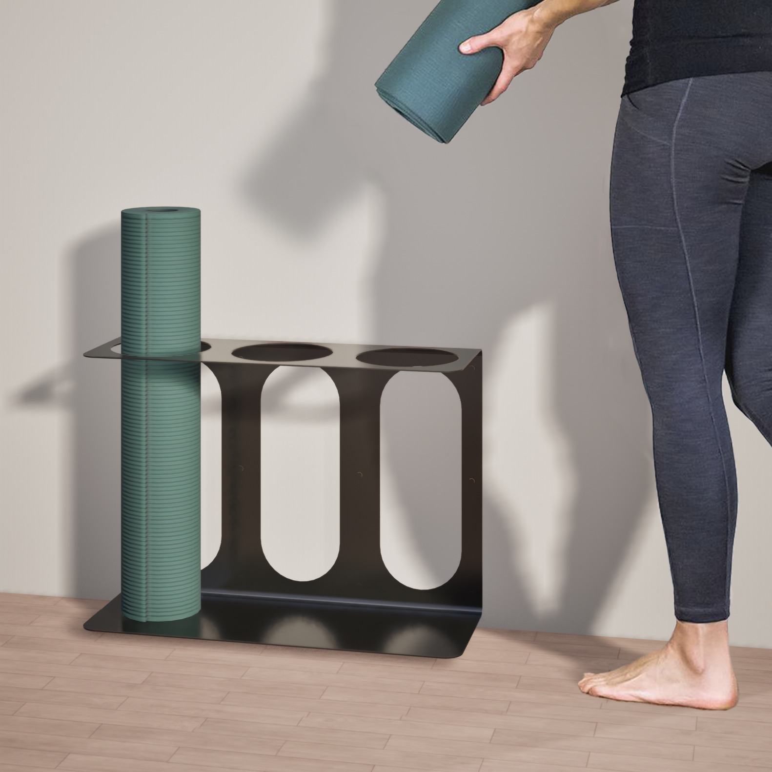 Yoke Yoga Mat Wall Bracket | Holds 3 Mats/Rollers