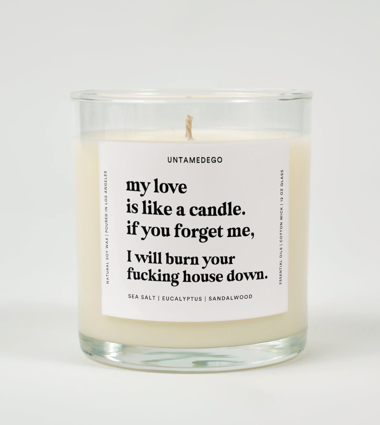My Love Is Like A Candle Glass Candle UntamedEgo LLC.